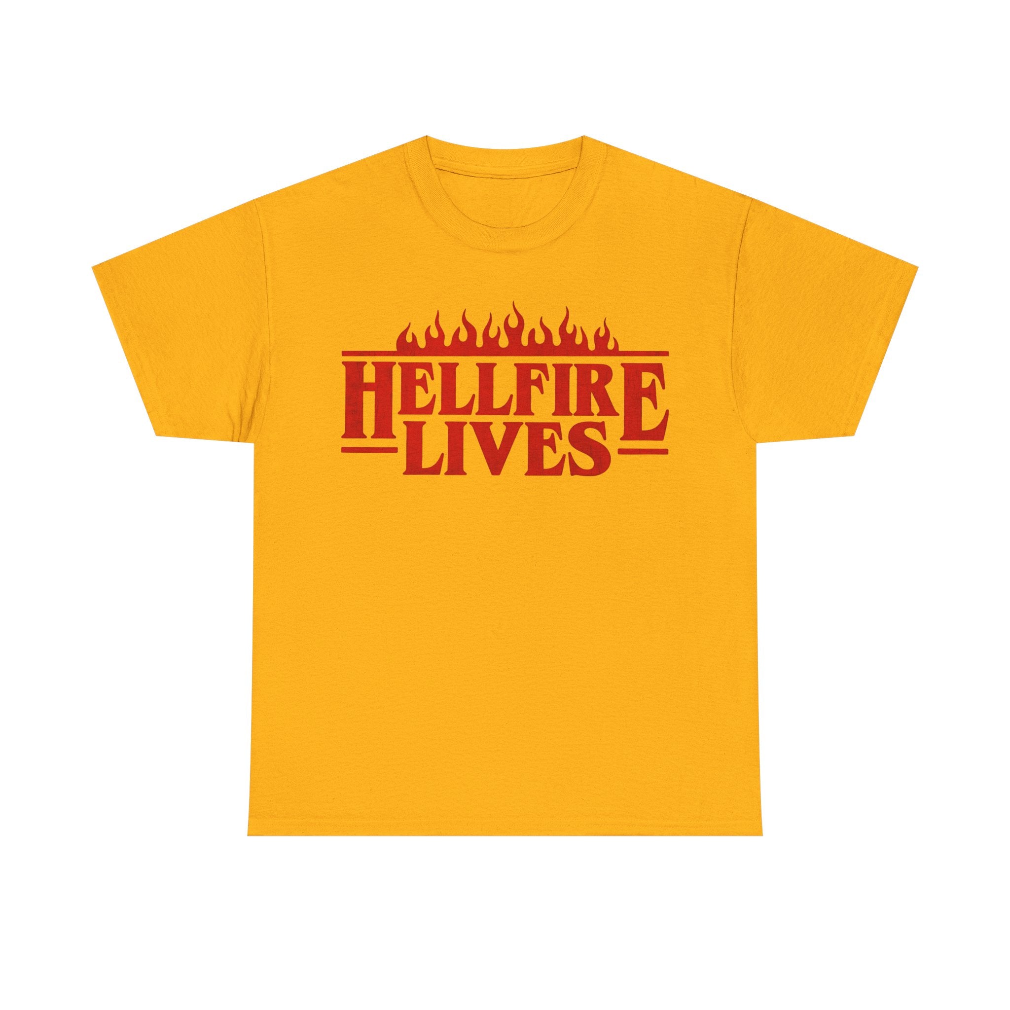 Hellfire Lives T-Shirt - Stranger Things Red Flame Graphic Tee Shirt - Hellfire Club Gift NEW