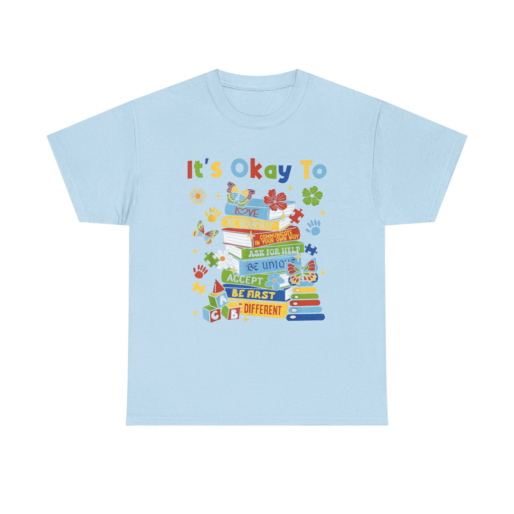 It's Okay To Learn Children’s T-Shirt - Positive Classroom / Autism ADHD Tee NEW