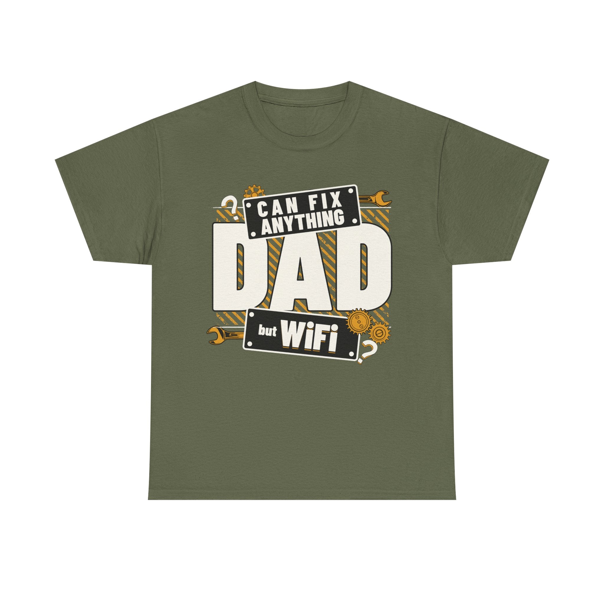 Funny T-Shirt - Dad Can Fix Anything But WiFi - Fathers Day Gift - Dad Birthday Tee Shirt - NEW