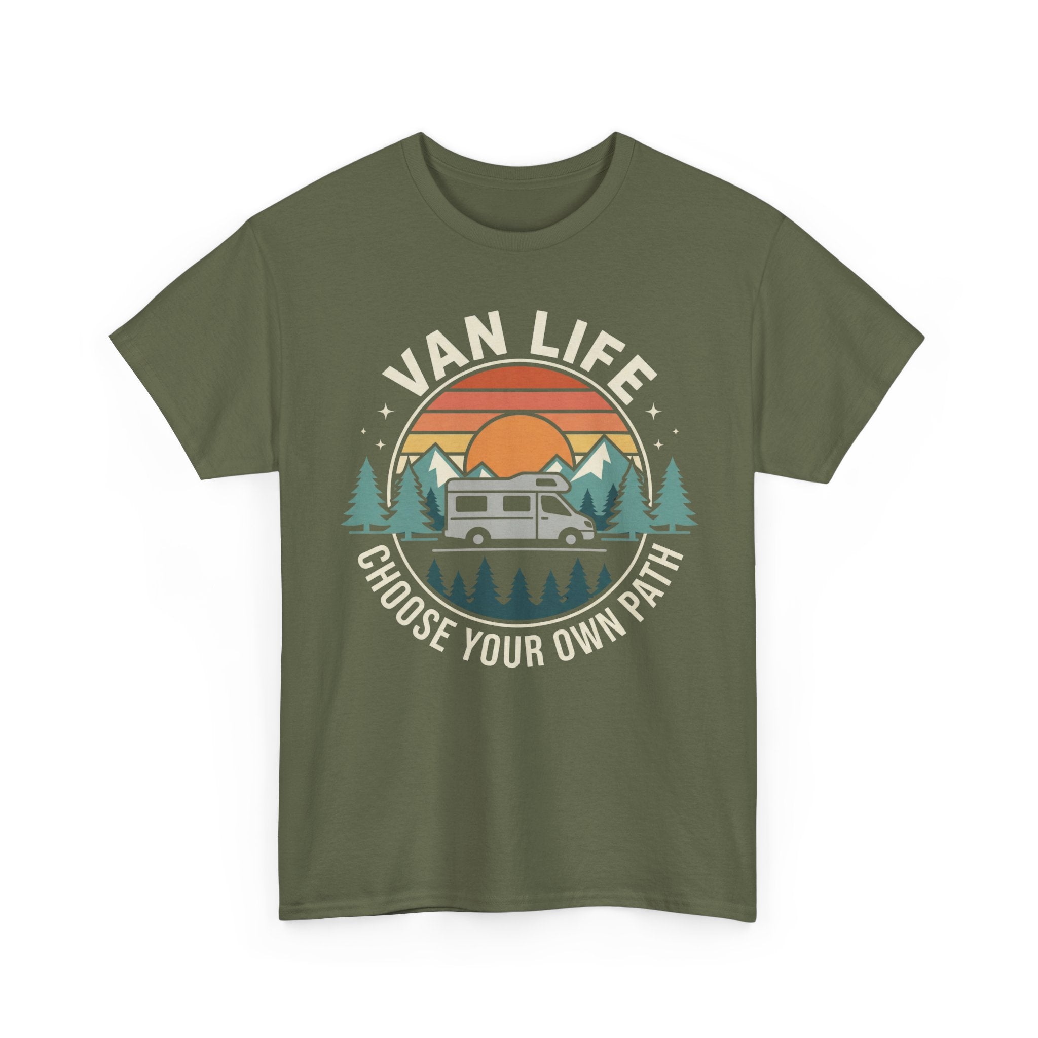 Vanlife T-Shirt - Camper Van Tee Shirt - Choose Your Own Path - Gift For Vanlifers Or Motorhome Enthusiasts