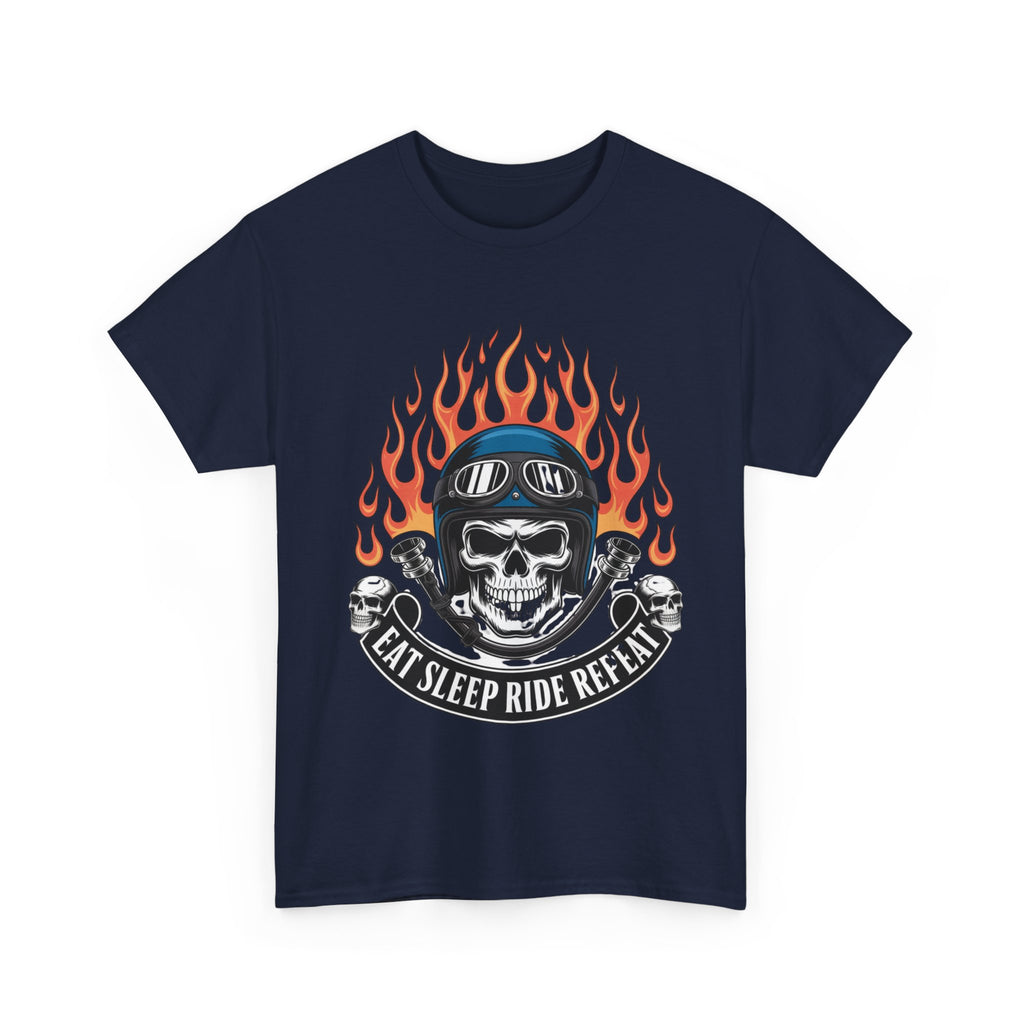 Biker T-Shirt - Eat Sleep Ride Repeat - Tee Shirt For Bikers - Gift For Motorcycle Enthusiasts - NEW