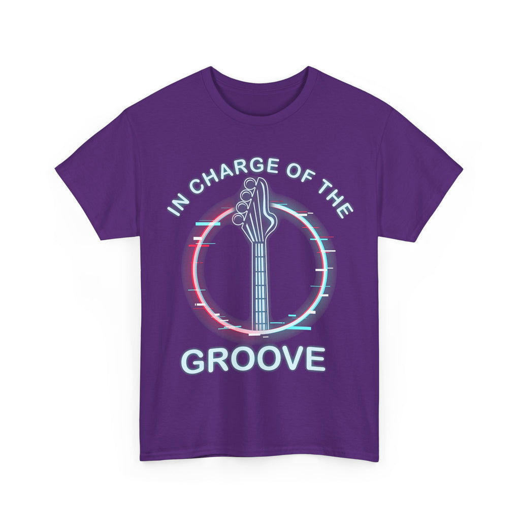 Bass Guitar Groove Tee Shirt - I'm in Charge of the Groove - Music T-Shirt Gift For Bassist