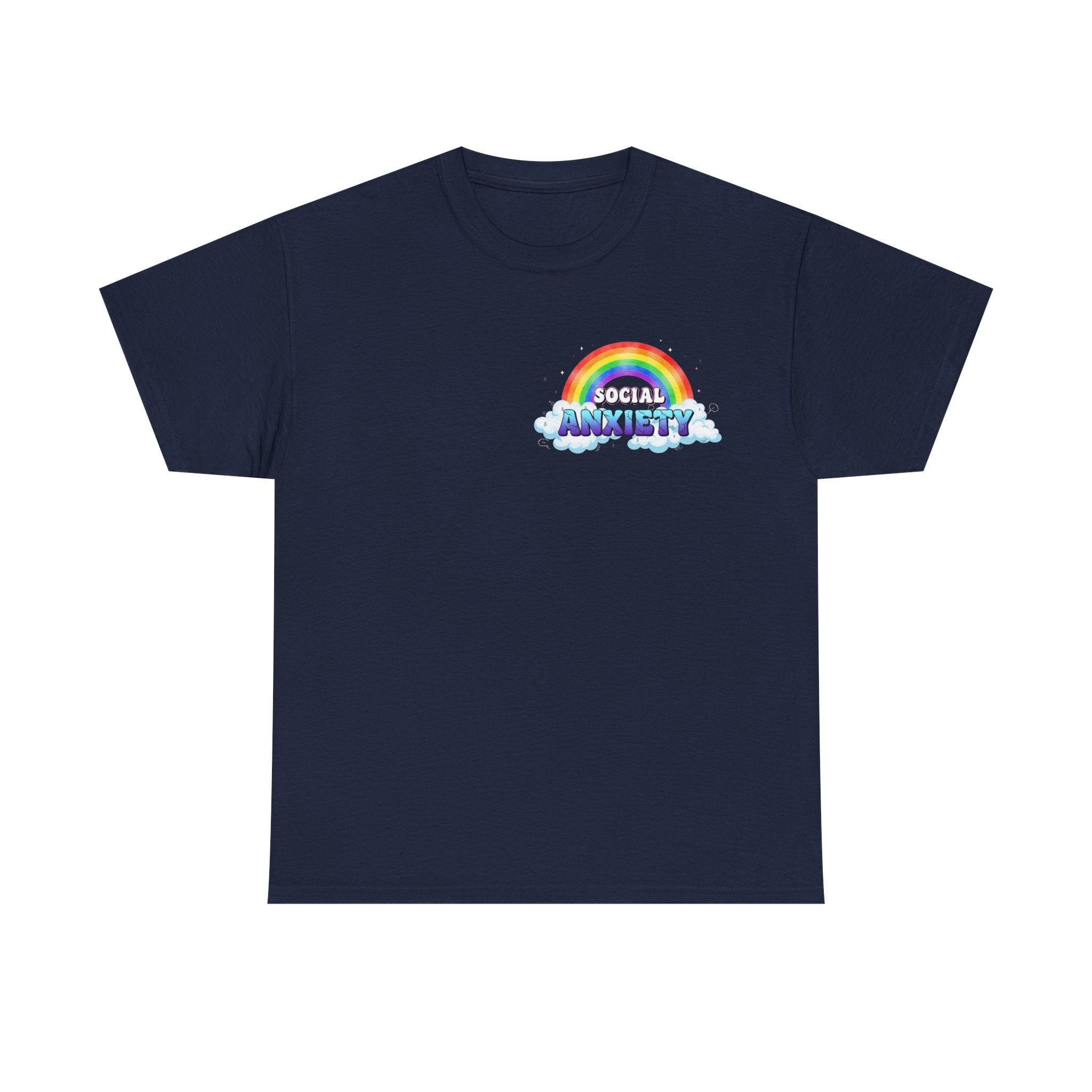 Social Anxiety Rainbow T-Shirt - Autism ADHD Neurodiverse Tee Shirt Gift