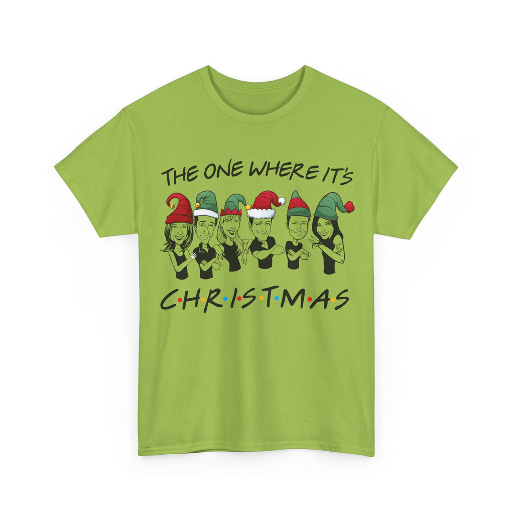 Friends Christmas T-Shirt - The One Where It's Christmas - Holiday Gift Tee Shirt - NEW