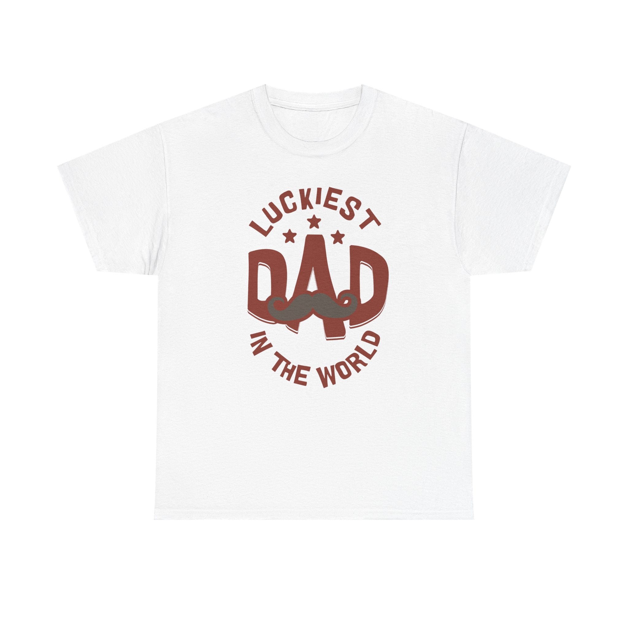 Funny t-Shirt - Luckiest Dad In The World Tee Shirt - Fathers Day Dad Birthday Funny Gift NEW
