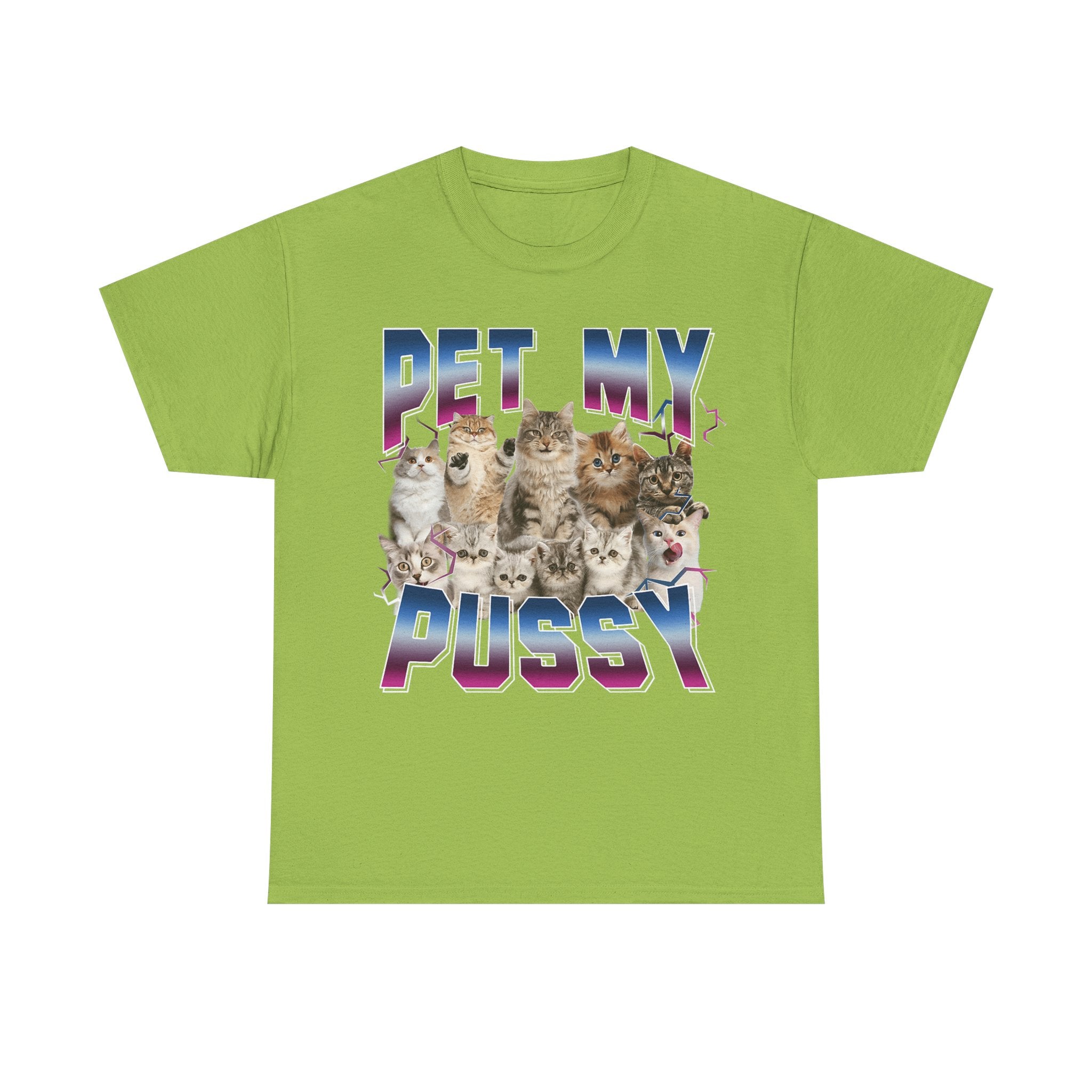 Pet My Pussy T-Shirt - Funny Cat Graphic Tee Shirt Gift for Cat Lovers