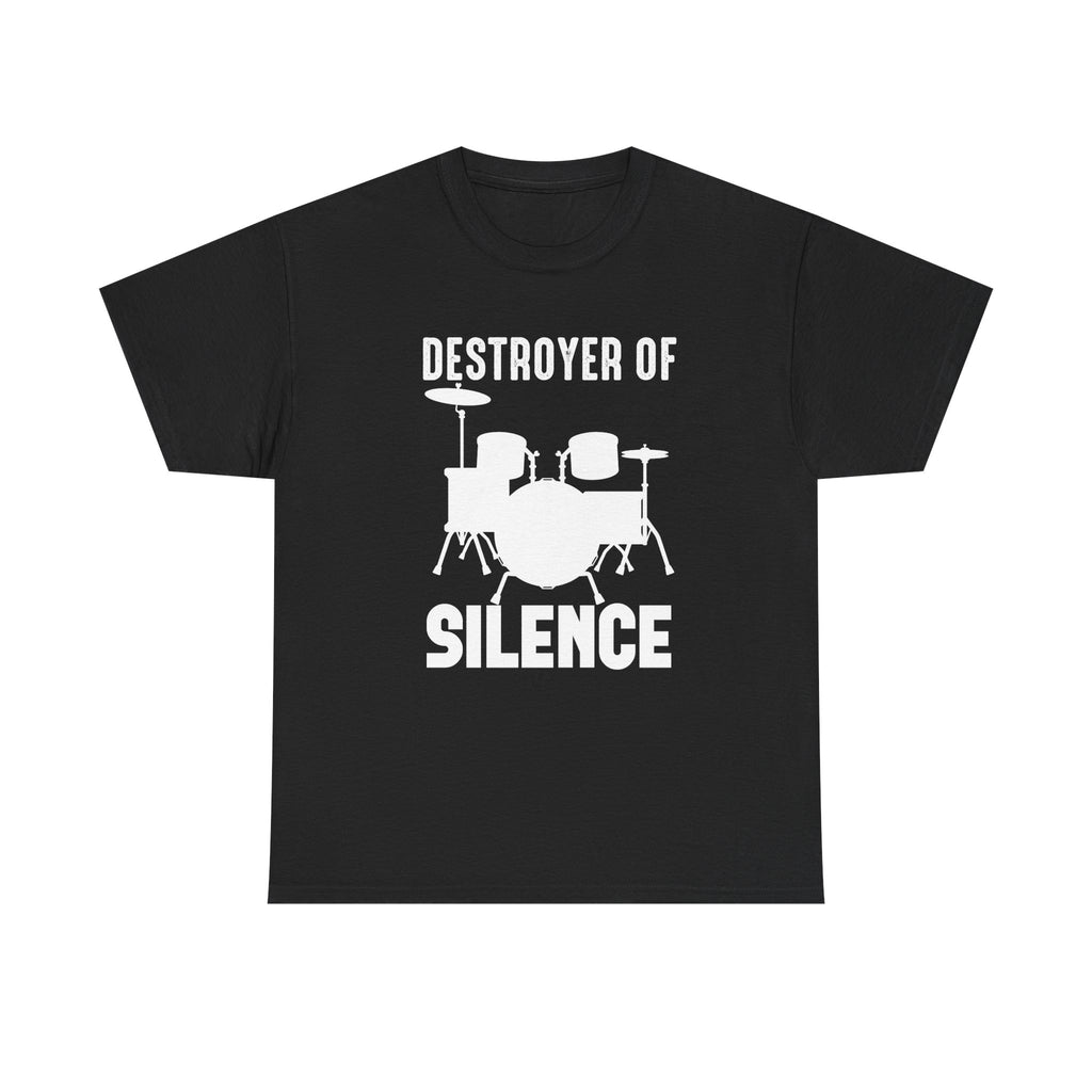 Drummer T-Shirt - Destroyer of Silence"- - Funny Drum Set Tee Shirt NEW
