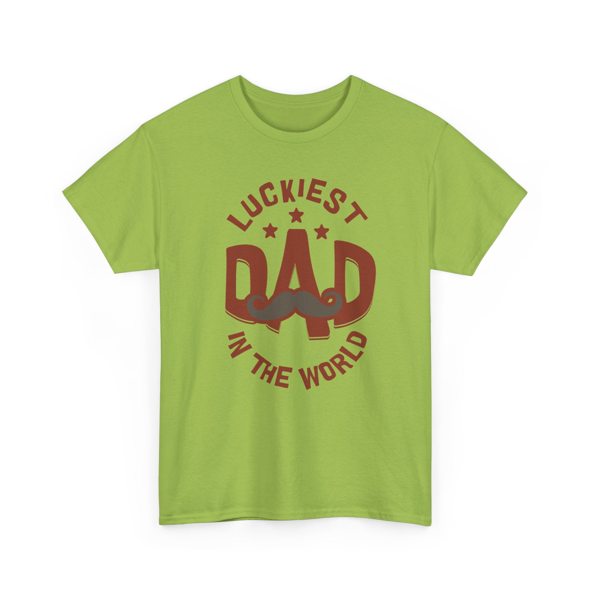 Funny t-Shirt - Luckiest Dad In The World Tee Shirt - Fathers Day Dad Birthday Funny Gift NEW