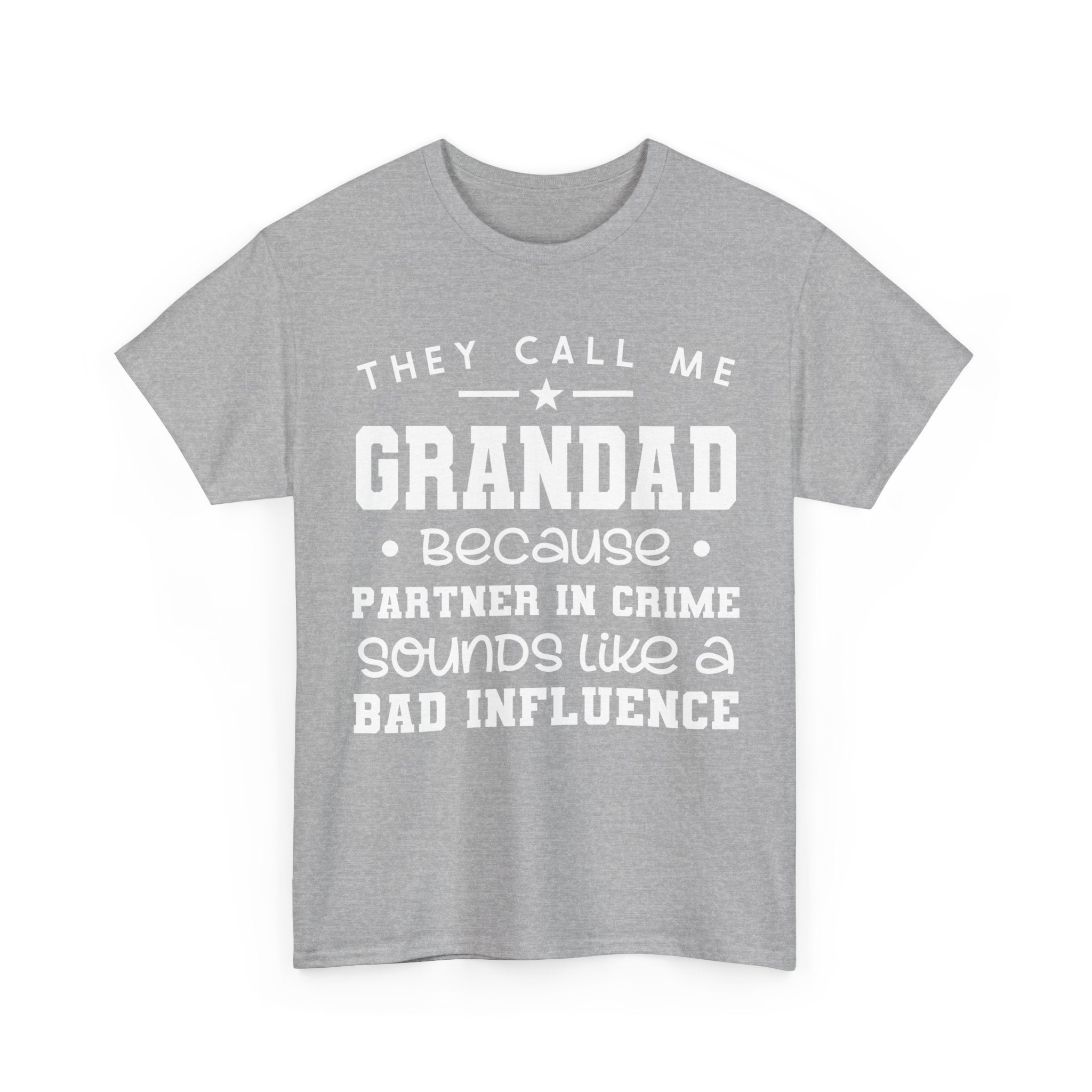 They Call Me Grandad Partner In Crime Tee Shirt - Funny T-Shirt Gift For Grandad Grandpa NEW