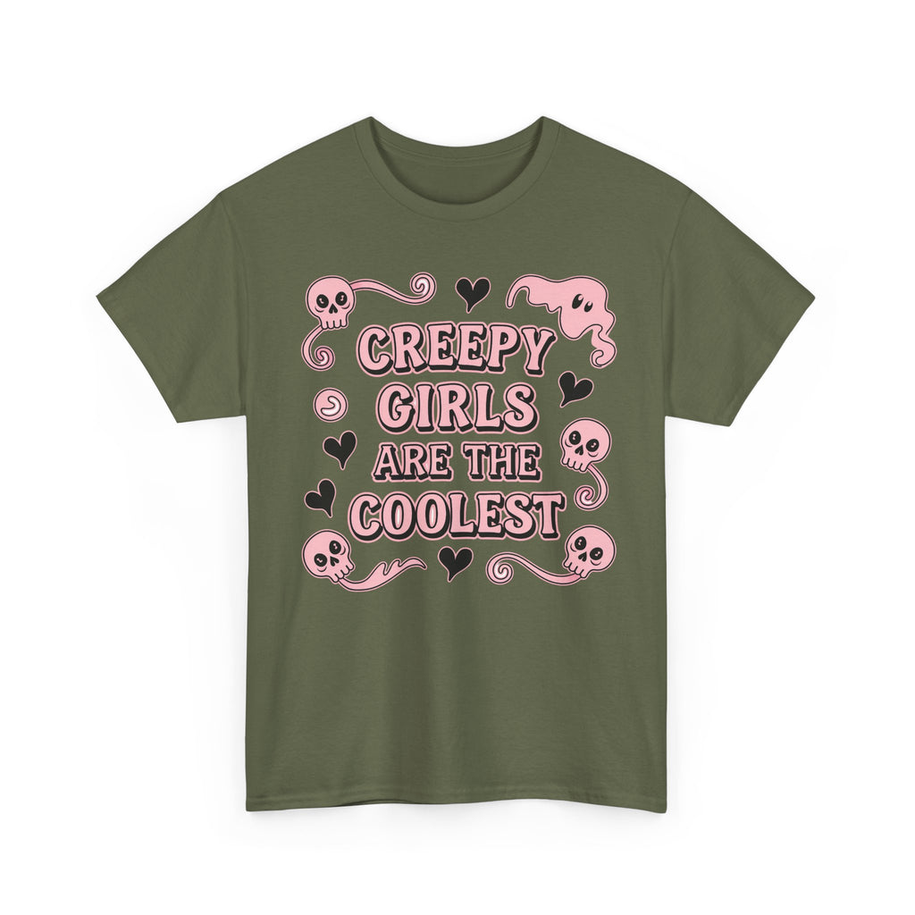 Funny Witch T Shirt - Creepy Girls Are The Coolest - Tee Shirt For Witches - Wicken T-Shirt Gift NEW