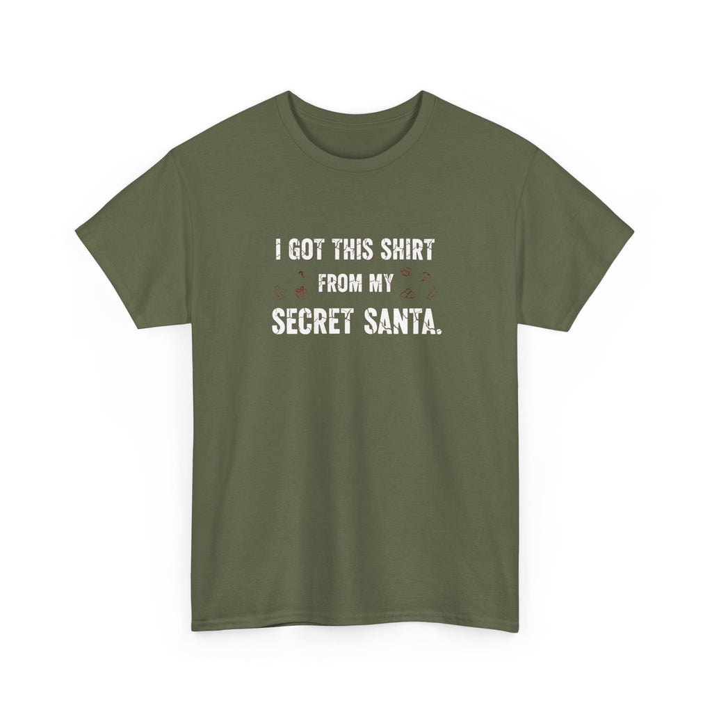 Secret Santa T- Shirt - I Got This Shirt From My Secret Santa - Christmas Tee Shirt Gift NEW