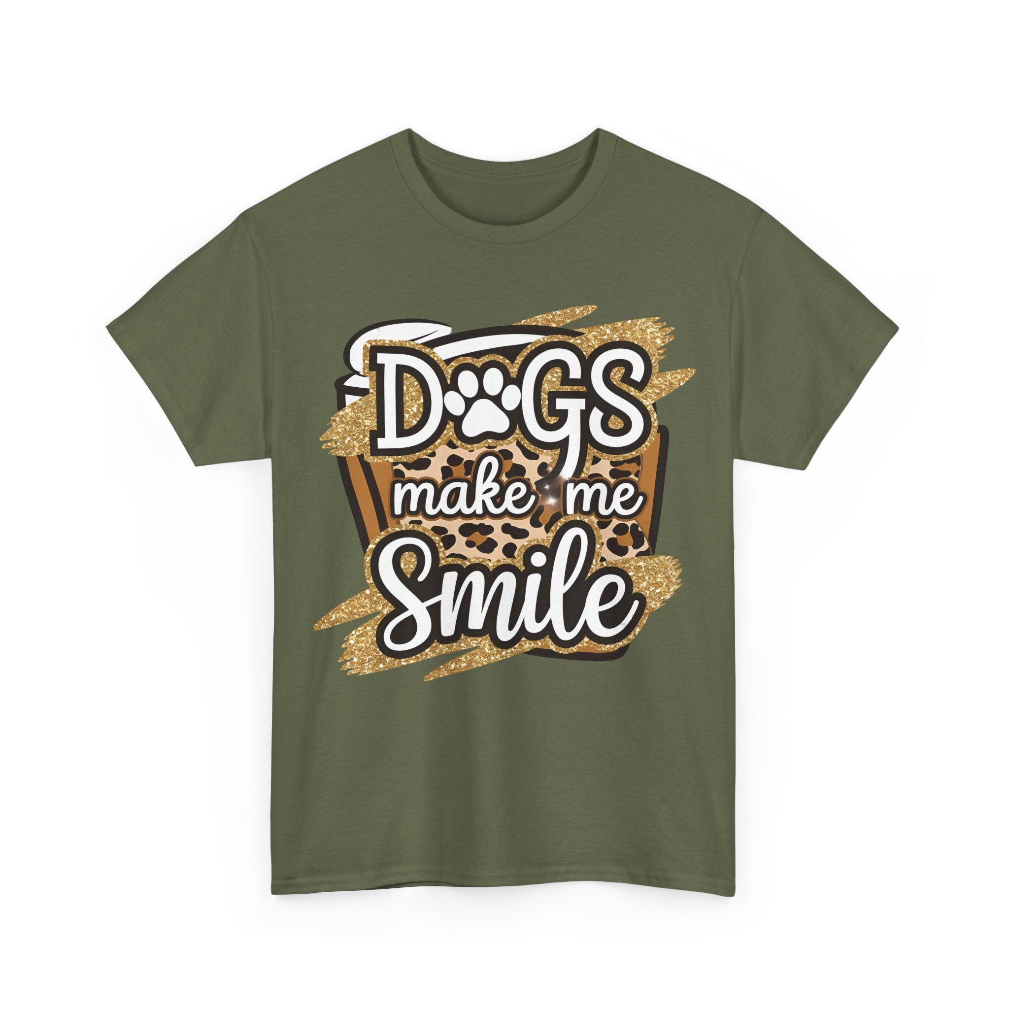 Dog Lover Tee Shirt - Dogs Make Me Smile - Funny T-Shirt Gift For Dog Owner