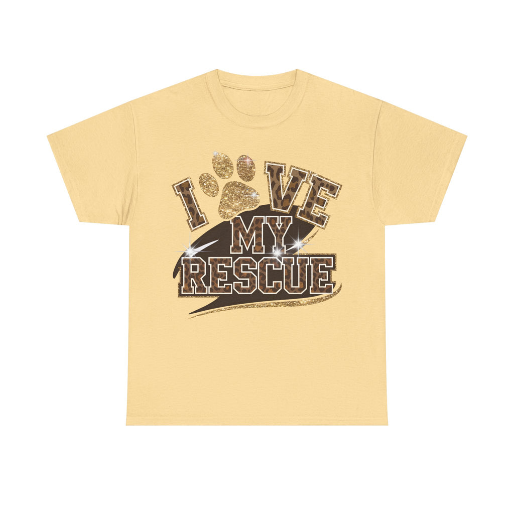 I Love My Rescue Dog Tee Shirt - T-Shirt Gift For Rescue Puppy Dog Owner - NEW
