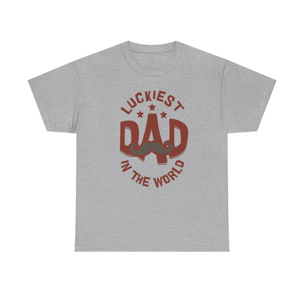 Funny t-Shirt - Luckiest Dad In The World Tee Shirt - Fathers Day Dad Birthday Funny Gift NEW