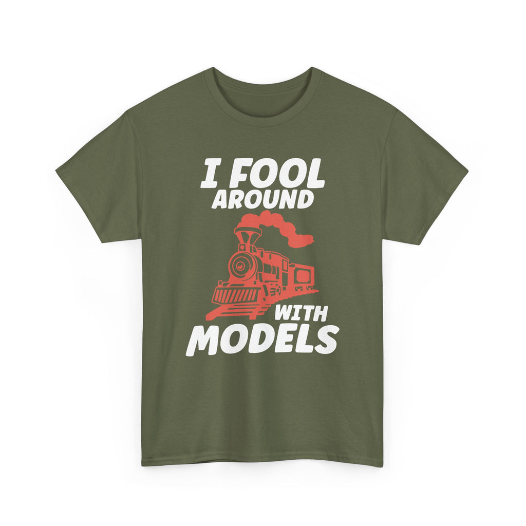 Train Set Model Tee Shirt - Funny T-Shirt Gift For Train Model Enthusiasts - Gift For Dad Grandad Into Trains