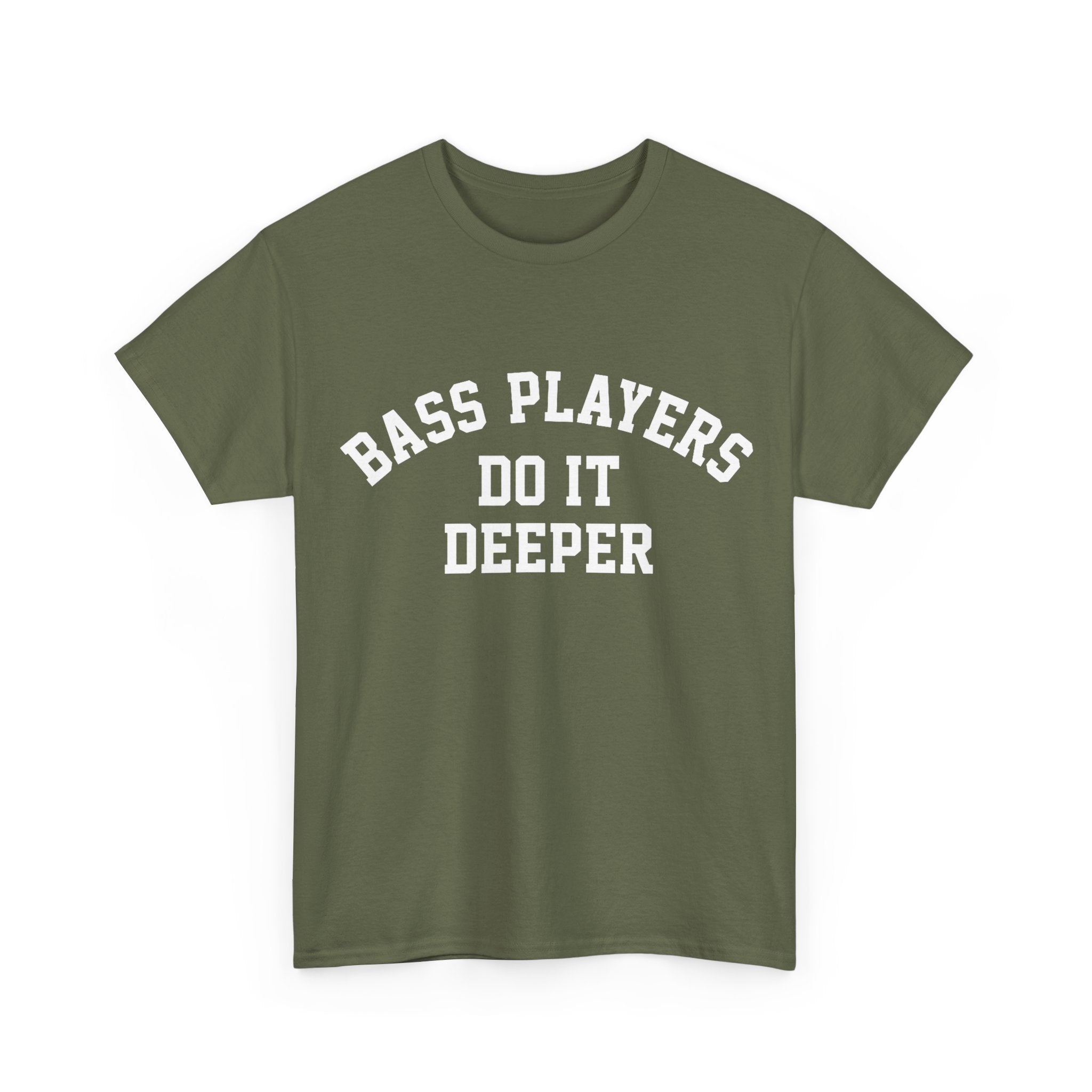 Bass Players Do It Deeper Tee Shirt - Funny Bass Guitar Musician T-Shirt Gift
