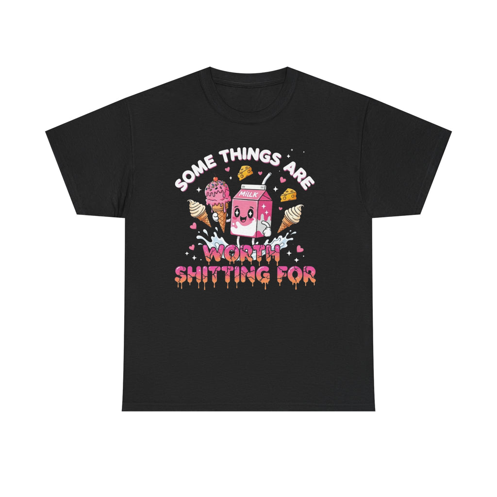 Funny T-Shirt - Some Things Are Worth Shitting For - IBS Gluten Intolerence Gift Tee Shirt
