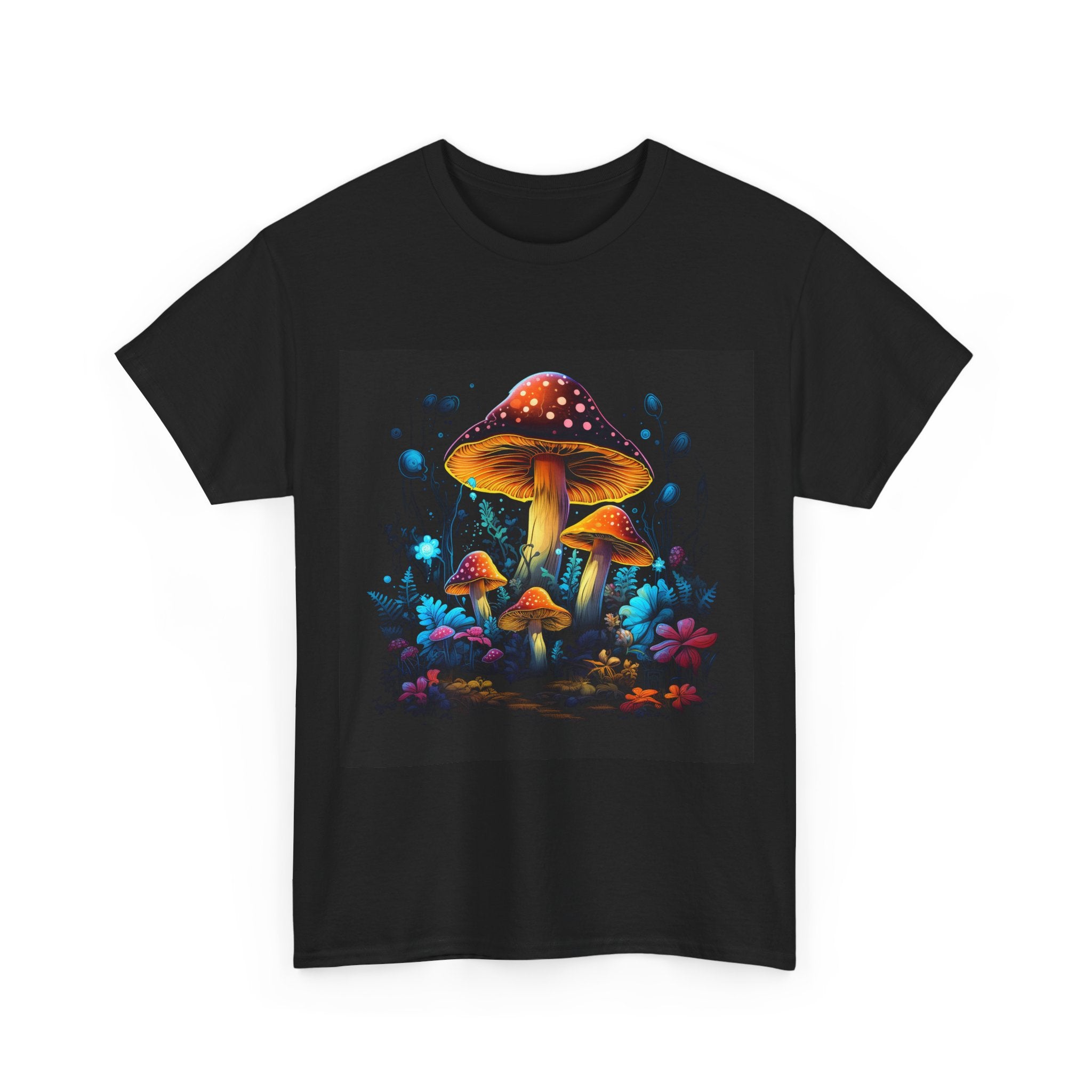 Mushroom Forest Tee - Vibrant Psychedelic Fungi Graphic T-Shirt Gift For Foragers