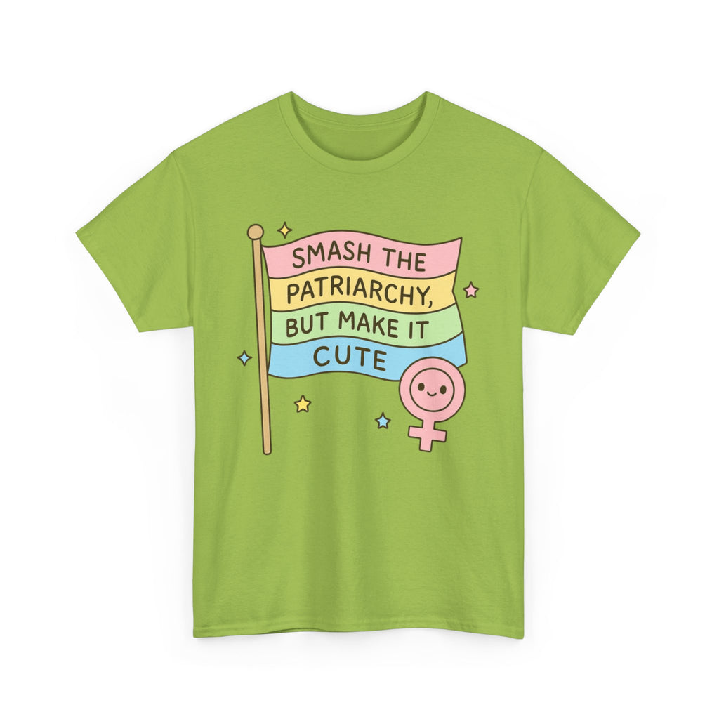 Funny Feminism T-Shirt - Smash The Patriachy But Make It Cute - Tee Shirt Gift For Strong Women Feminist - Anti Patriachy