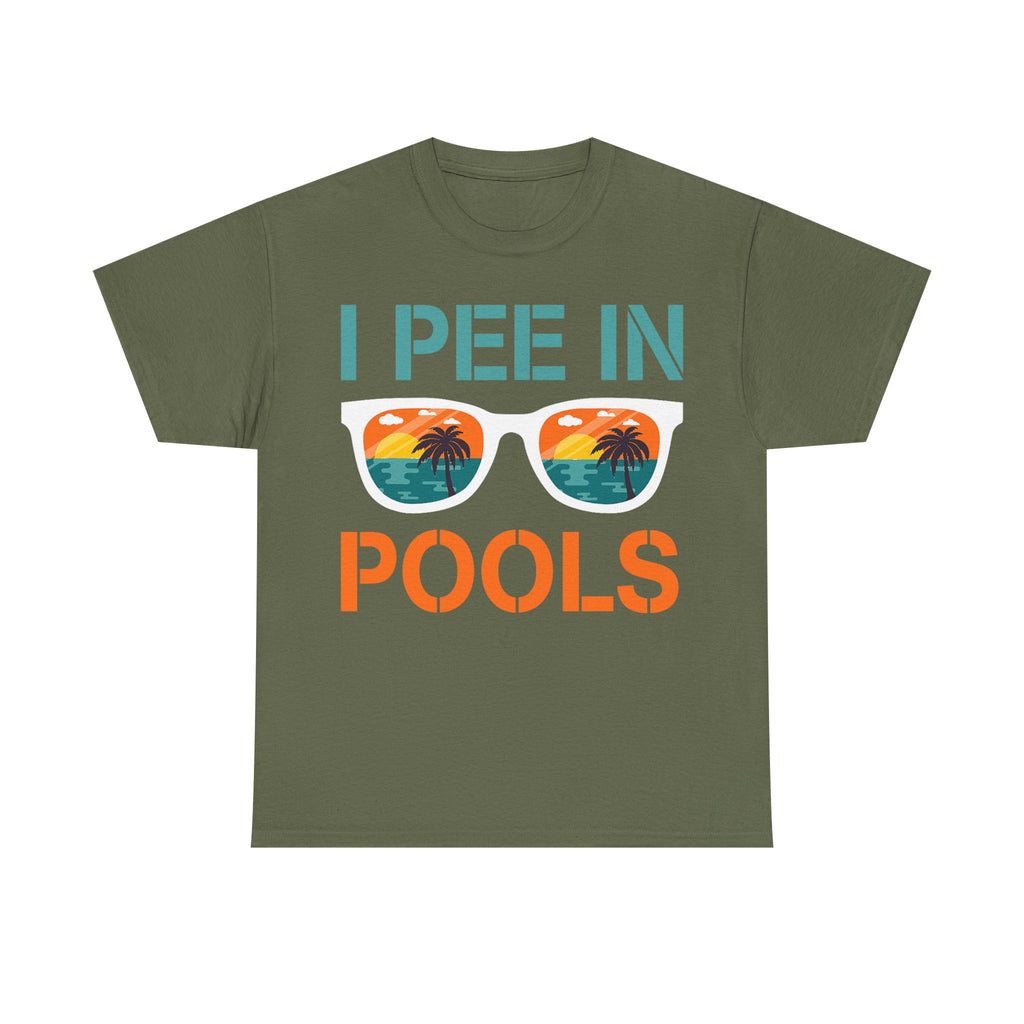 I Pee in Pools Funny Vacation Tee Shirt - Rude Offensive Gift T-Shirt For Holiday