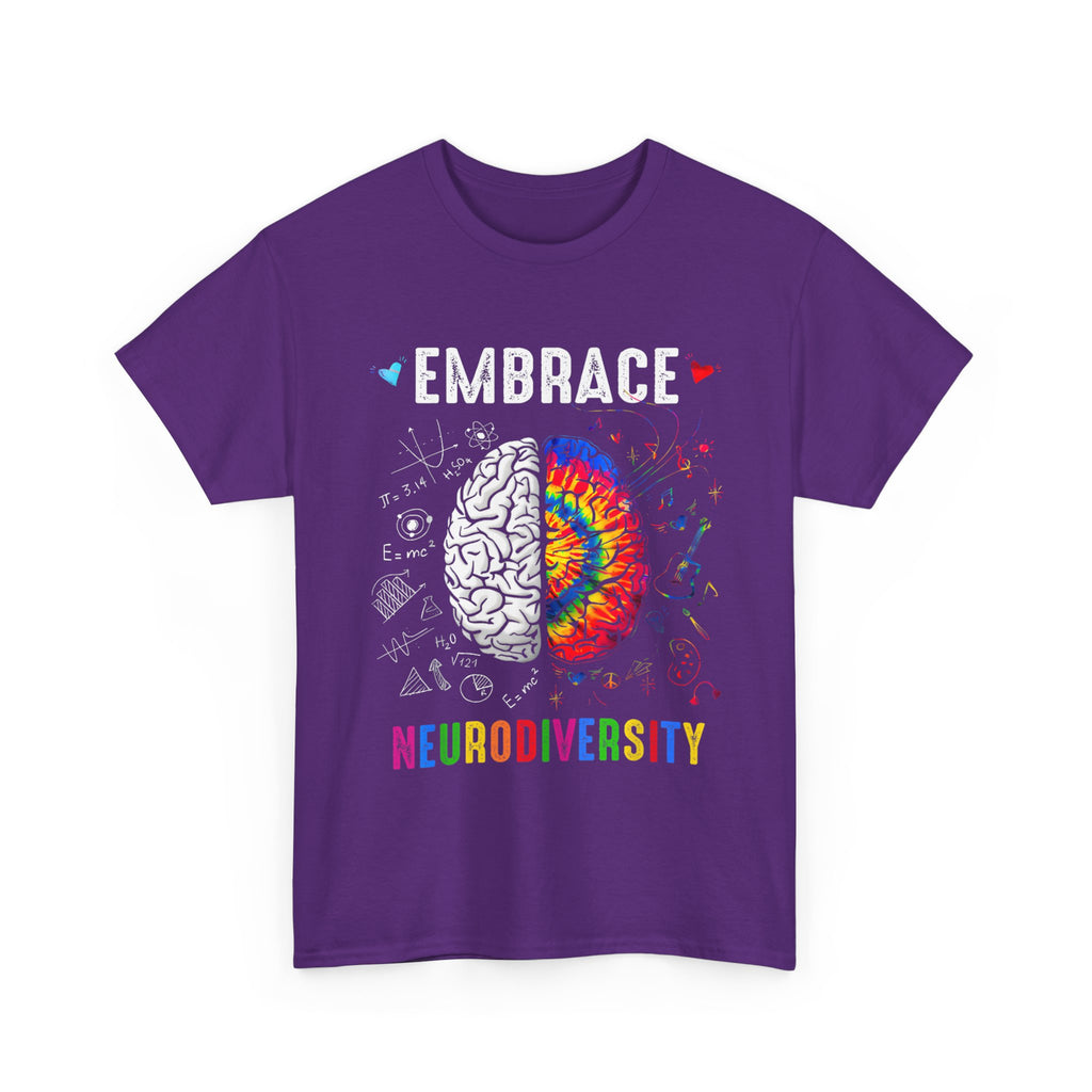 Embrace Neurodiversity T-Shirt - Autism ADHD Neurospicy Tee Shirt - Gift
