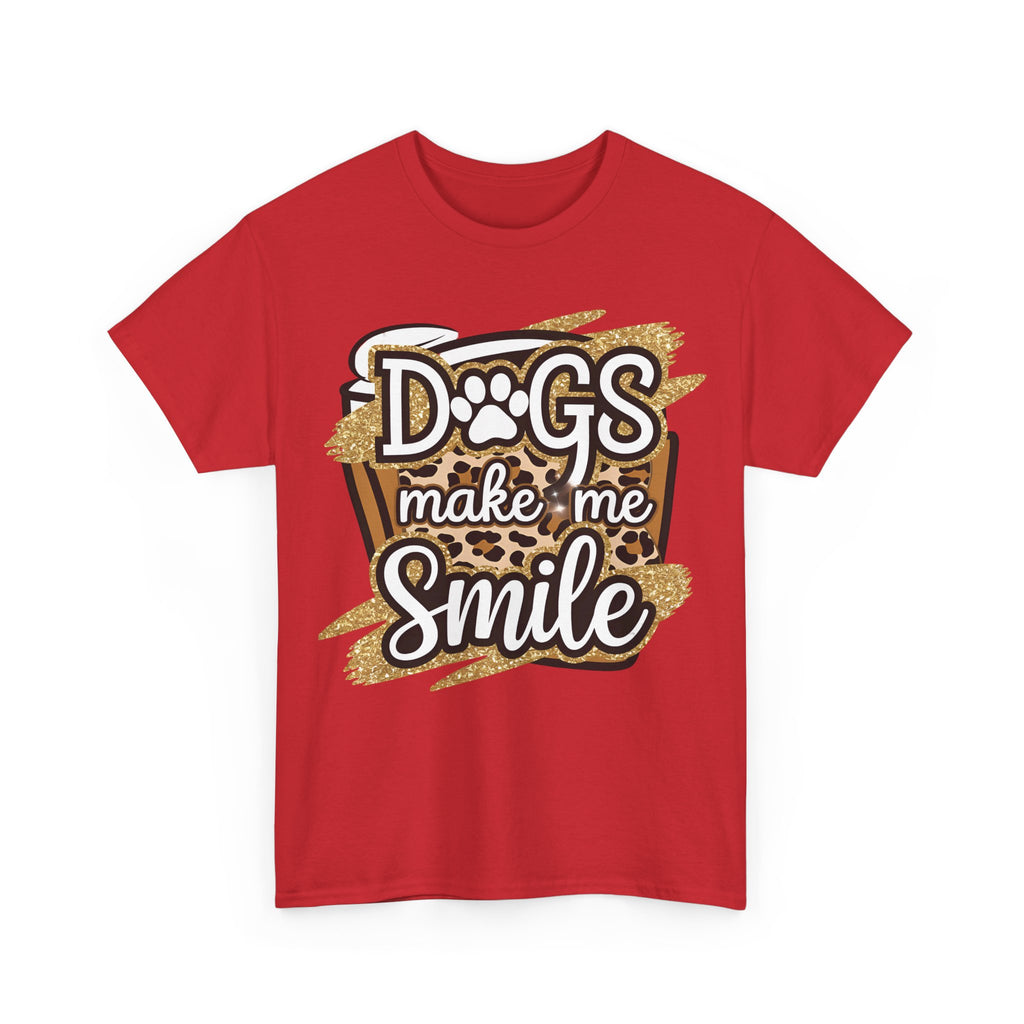 Dog Lover Tee Shirt - Dogs Make Me Smile - Funny T-Shirt Gift For Dog Owner