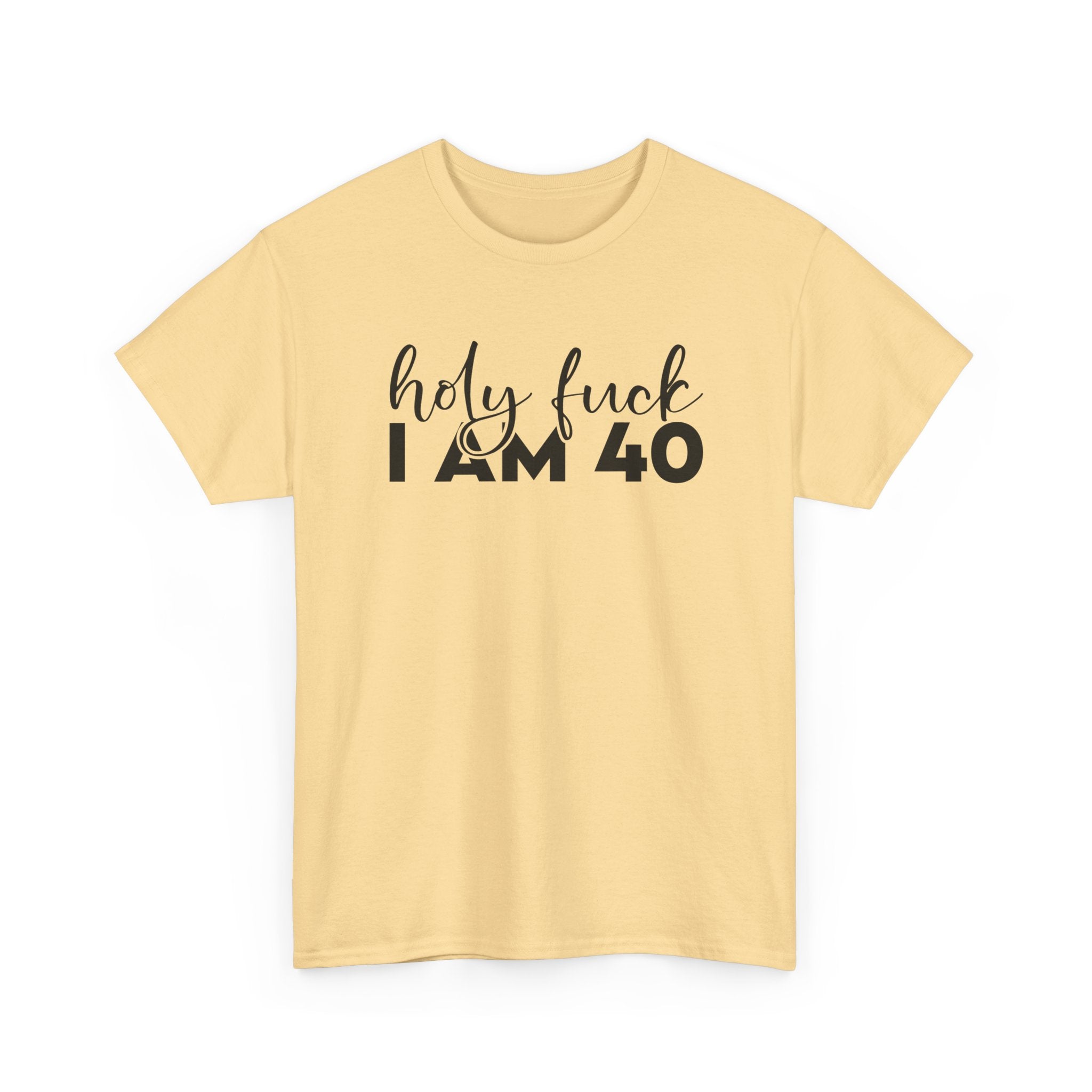 40th Birthday Tee Shirt - Holy F*** I Am 40 - Funny Forty Milestone 40 T-Shirt Gift