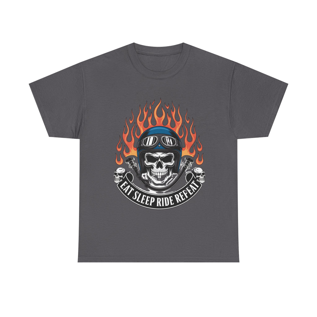 Biker T-Shirt - Eat Sleep Ride Repeat - Tee Shirt For Bikers - Gift For Motorcycle Enthusiasts - NEW