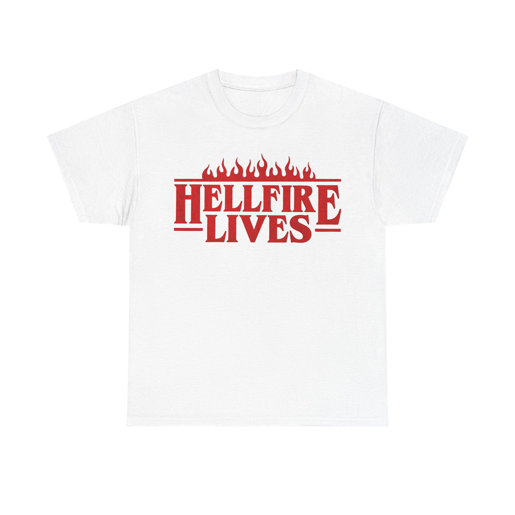 Hellfire Lives T-Shirt - Stranger Things Red Flame Graphic Tee Shirt - Hellfire Club Gift NEW