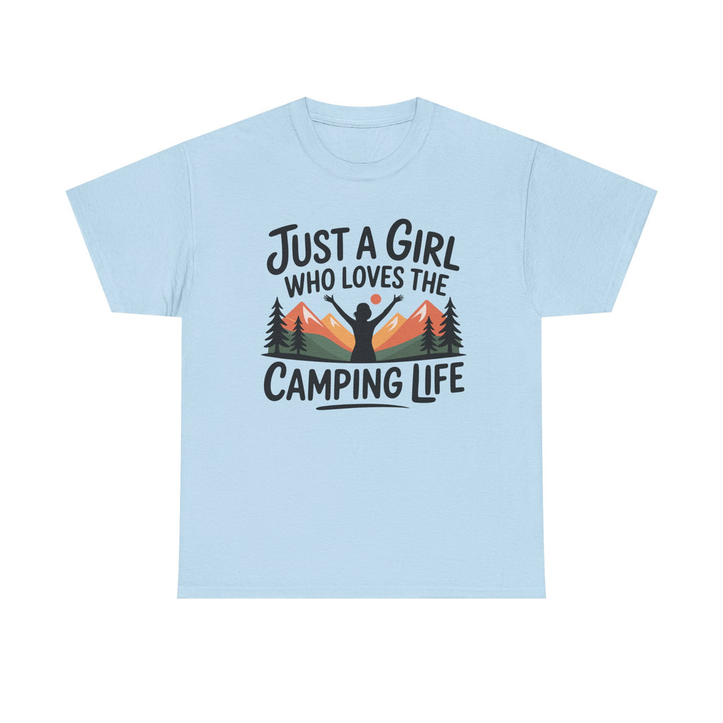 Funny Camper T-Shirt - Just A Girl Who Loves Camping Life - Vanlife T Shirt - Campervan Tee Shirt Gift NEW