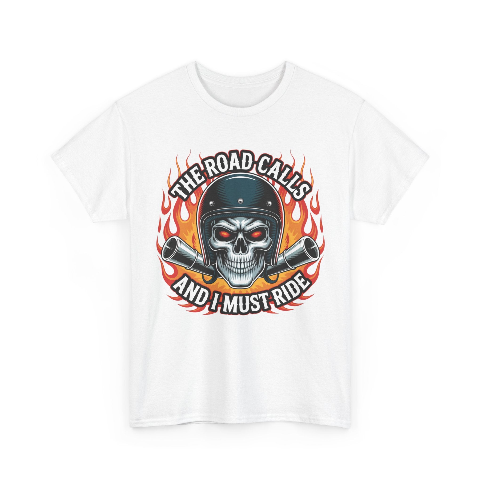 Biker T-Shirt - The Road Calls And I Must Ride - Motorcycle Tee Shirt Gift For Bikers and Harley Bike Enthusiasts