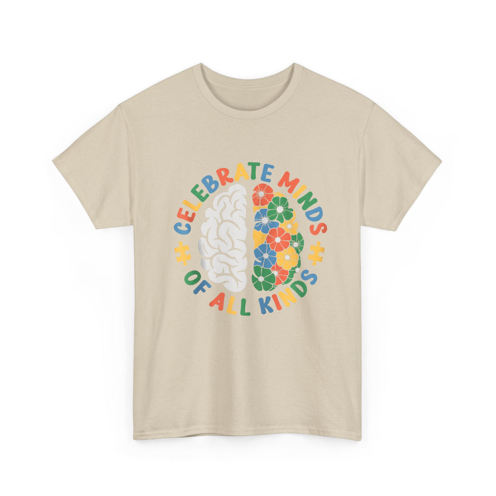 Celebrate Minds of All Kinds T-Shirt - Autism ADHD Neurodiverse Tee Shirt Gift