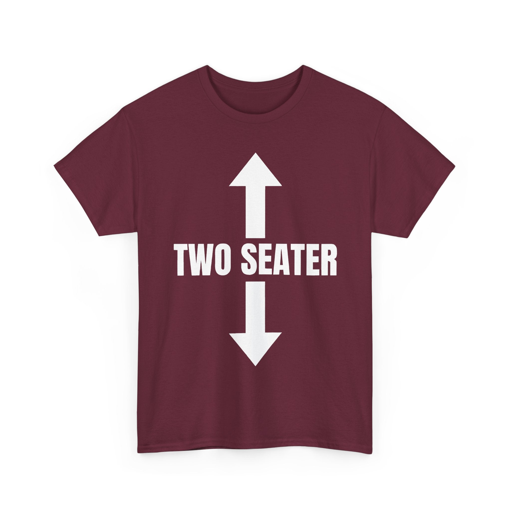 Two Seater T-Shirt - Funny Adult Rude 2 Seat Tee - Offensive Gift