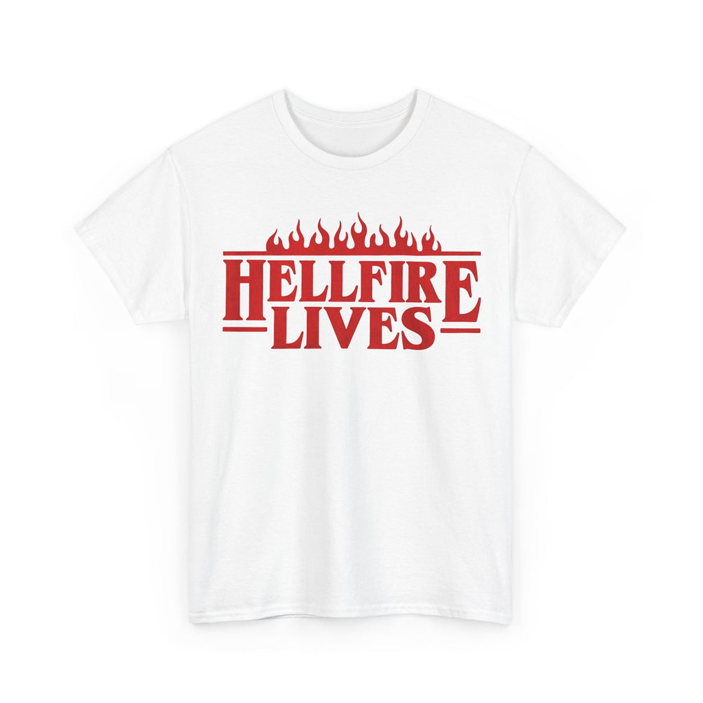 Hellfire Lives T-Shirt - Stranger Things Red Flame Graphic Tee Shirt - Hellfire Club Gift NEW