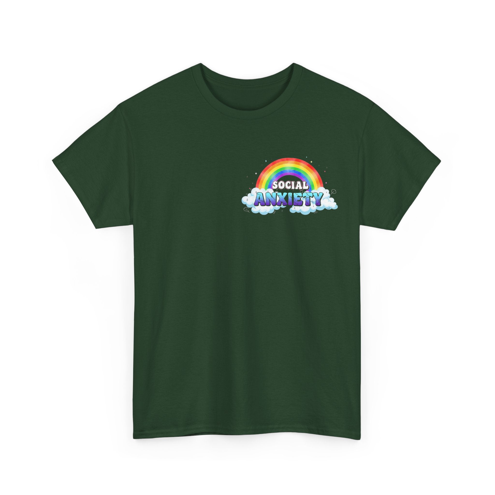 Social Anxiety Rainbow T-Shirt - Autism ADHD Neurodiverse Tee Shirt Gift