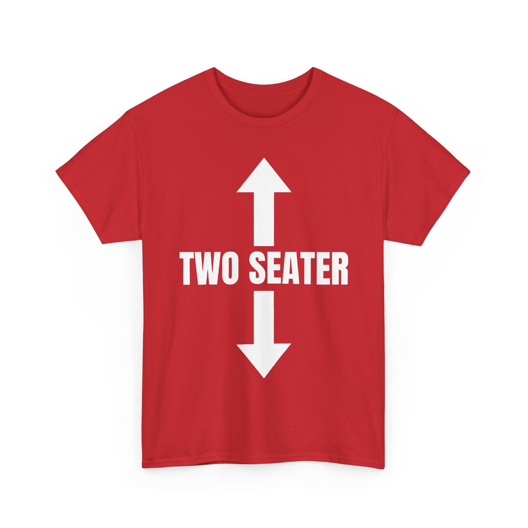 Two Seater T-Shirt - Funny Adult Rude 2 Seat Tee - Offensive Gift