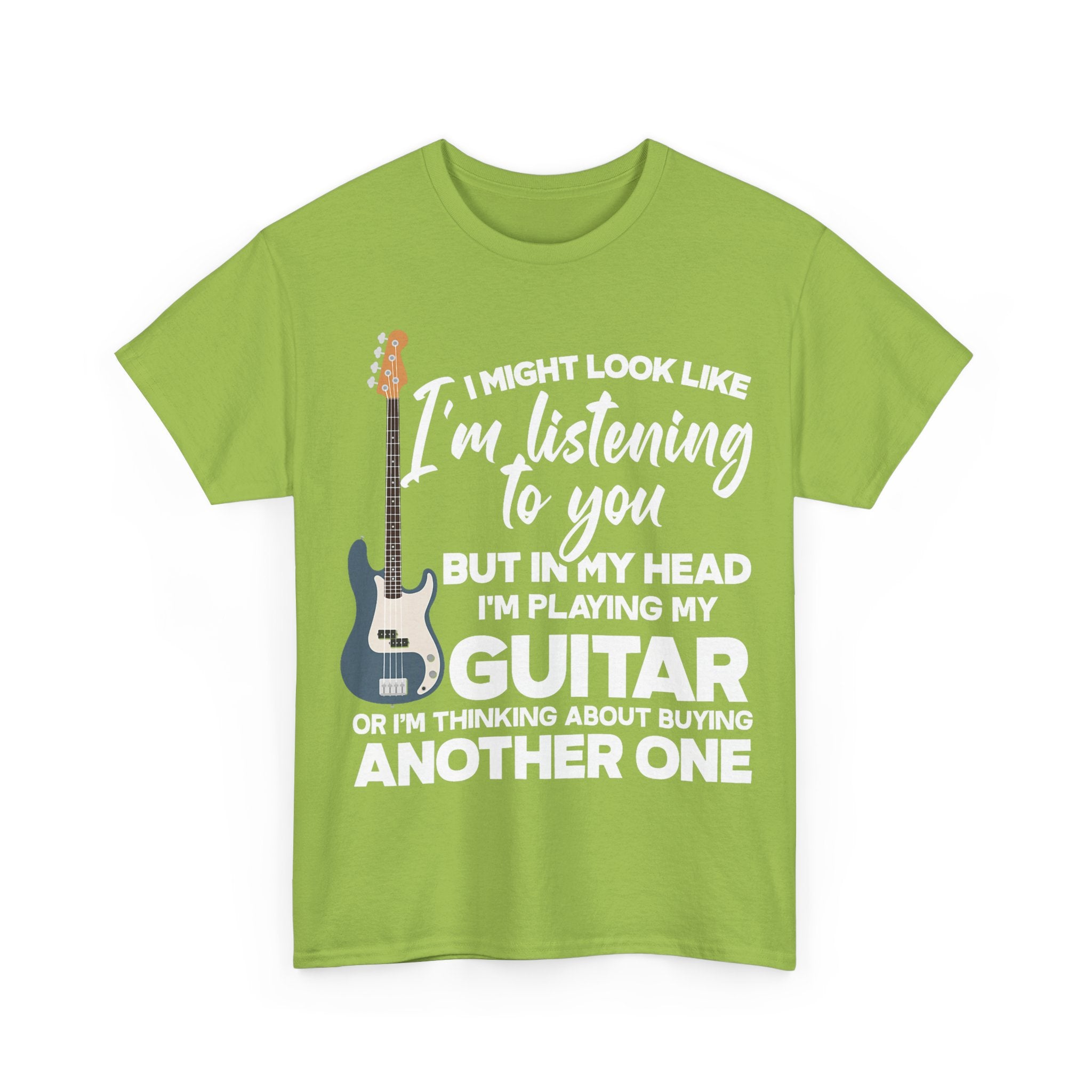 Guitar Lover T-Shirt - I Might Look Like I'm Listening to You - Funny Tee Shirt Gift for Guitarist