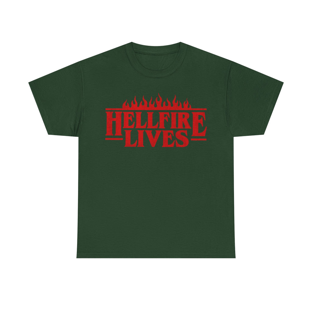 Hellfire Lives T-Shirt - Stranger Things Red Flame Graphic Tee Shirt - Hellfire Club Gift NEW
