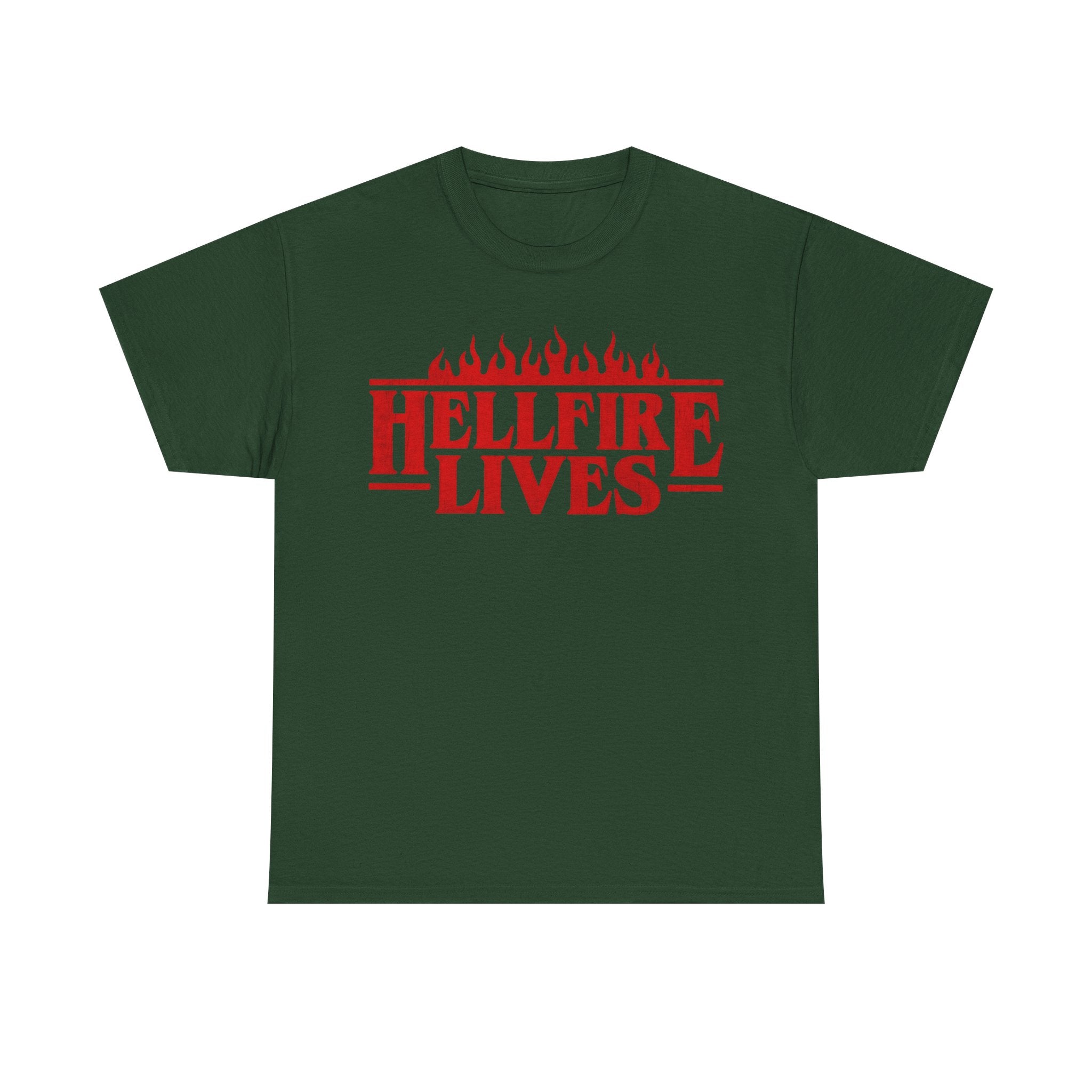 Hellfire Lives T-Shirt - Stranger Things Red Flame Graphic Tee Shirt - Hellfire Club Gift NEW