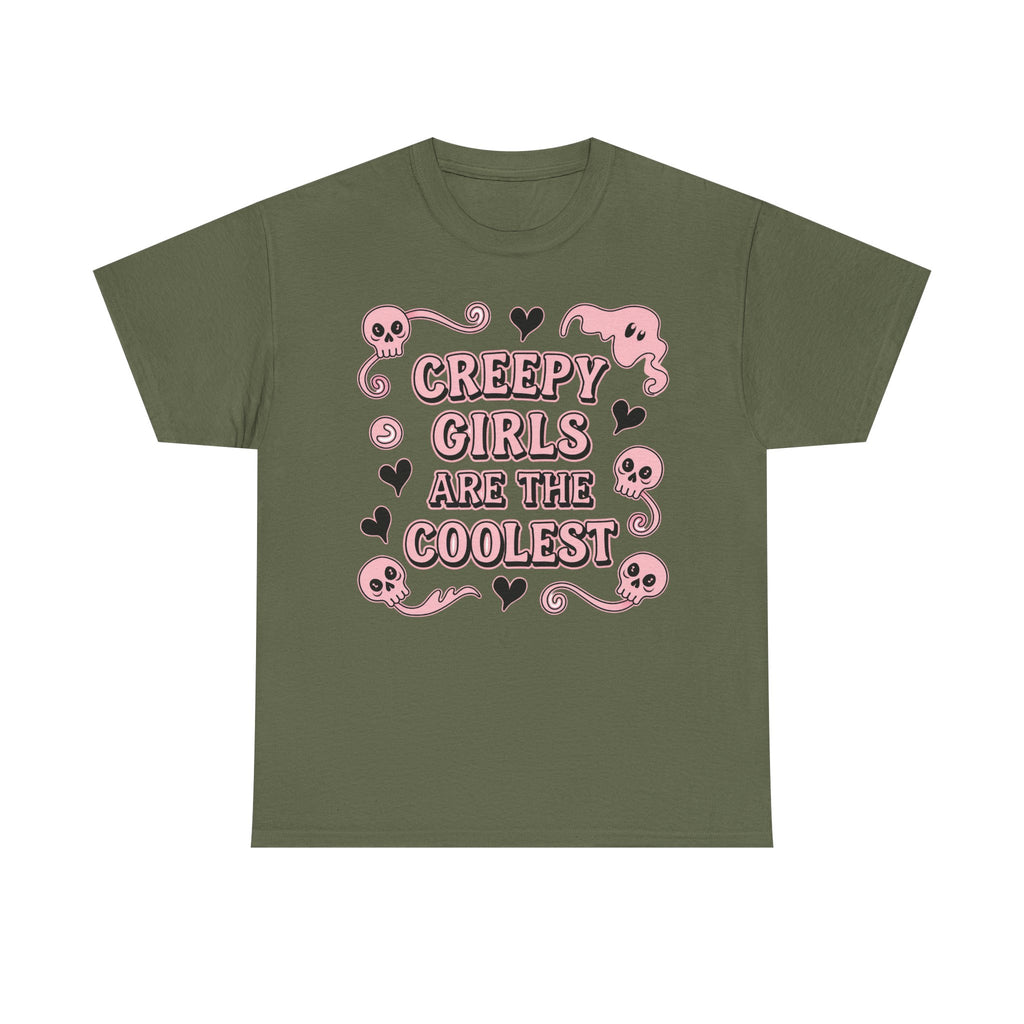 Funny Witch T Shirt - Creepy Girls Are The Coolest - Tee Shirt For Witches - Wicken T-Shirt Gift NEW
