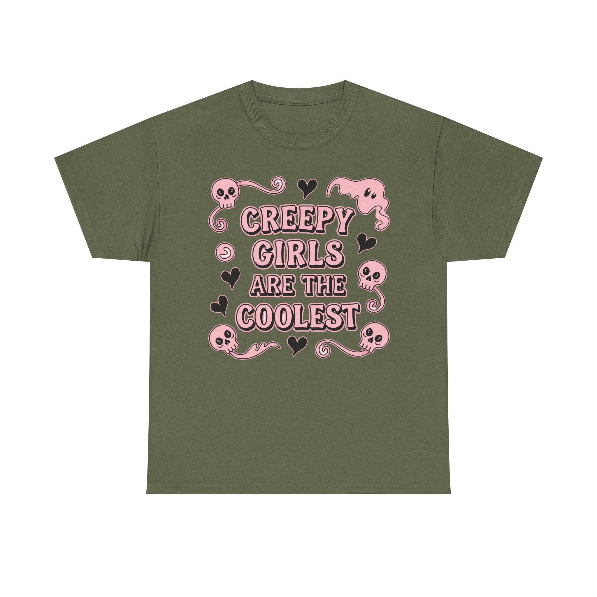 Funny Witch T Shirt - Creepy Girls Are The Coolest - Tee Shirt For Witches - Wicken T-Shirt Gift NEW