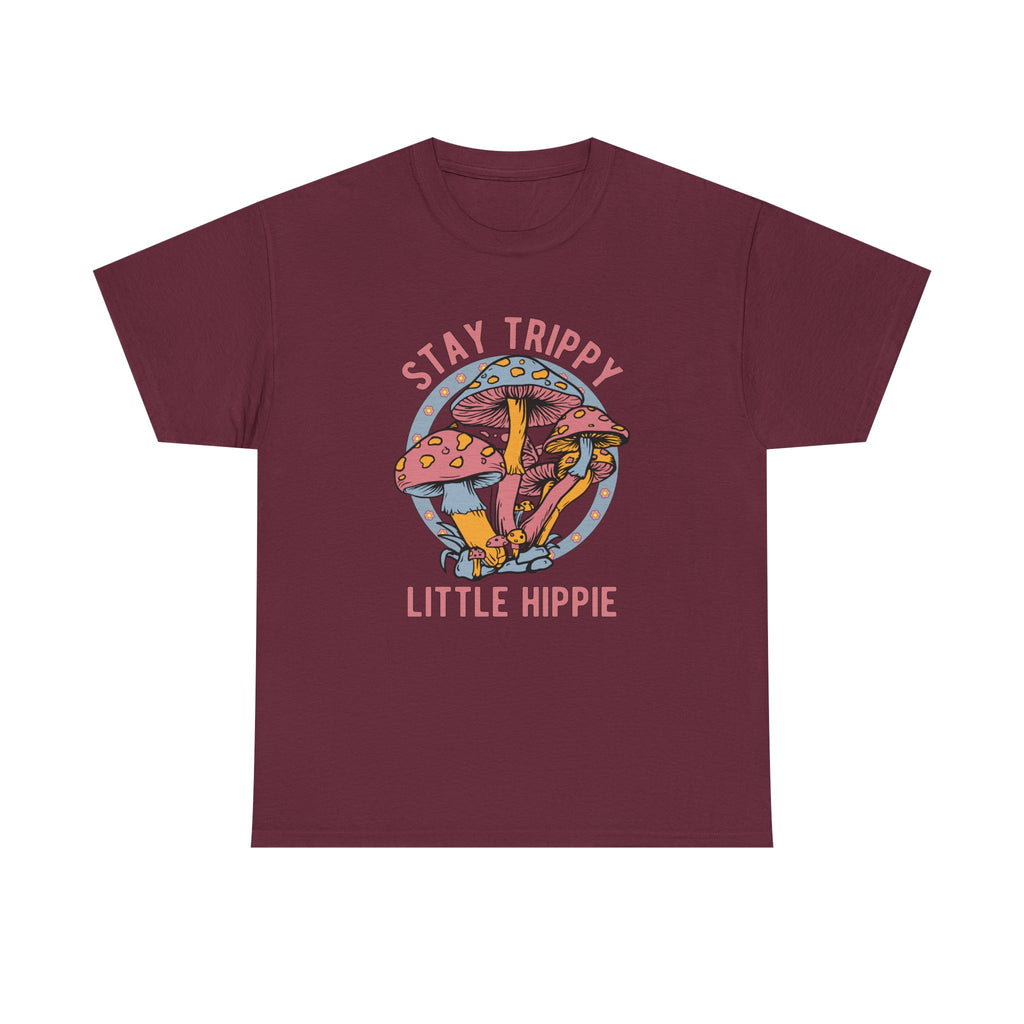 Stay Trippy Little Hippie T-Shirt - Funny Magic Mushroom Tee Shirt - Gift NEW