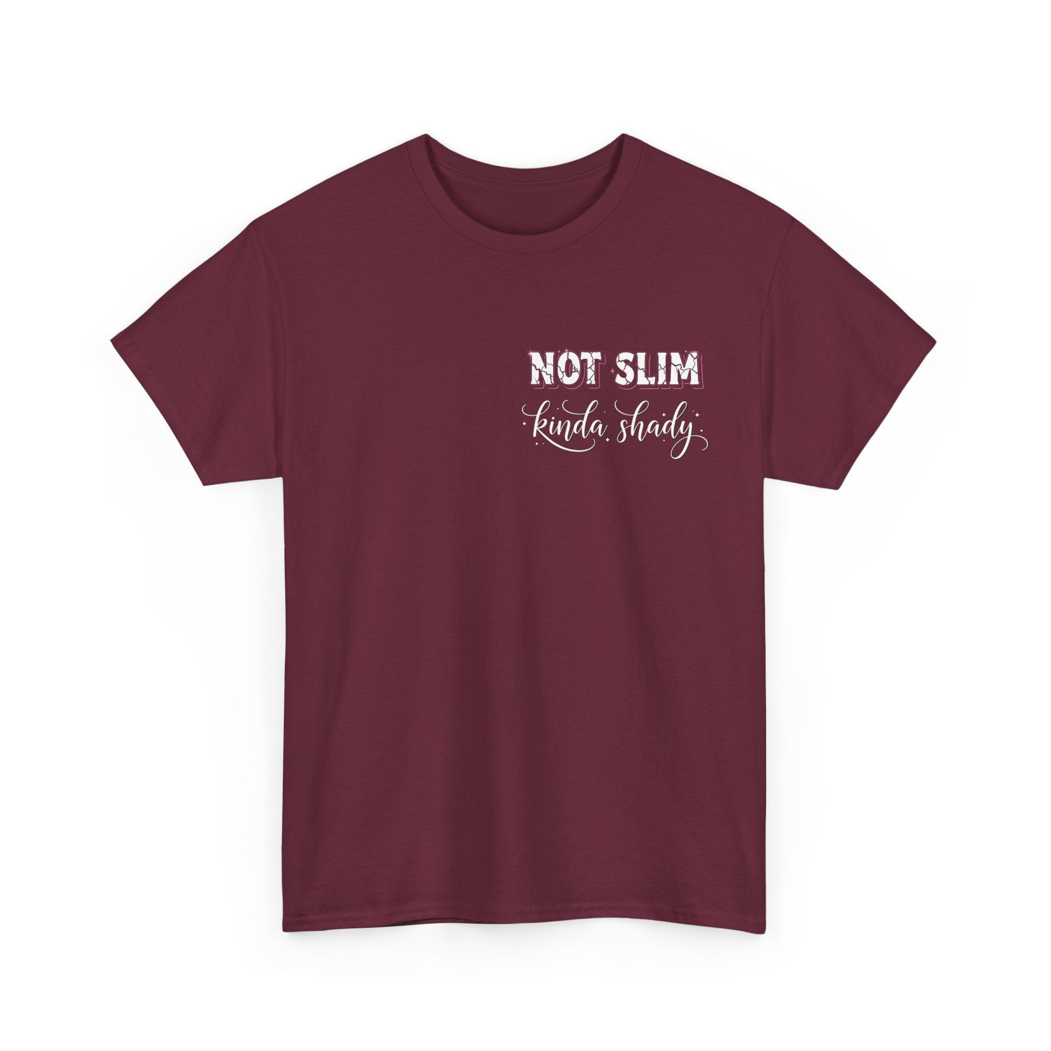 Not Slim Kinda Shady T- Shirt  - Funny Sarcastic Rude Offensive Graphic Tee Shirt Gift