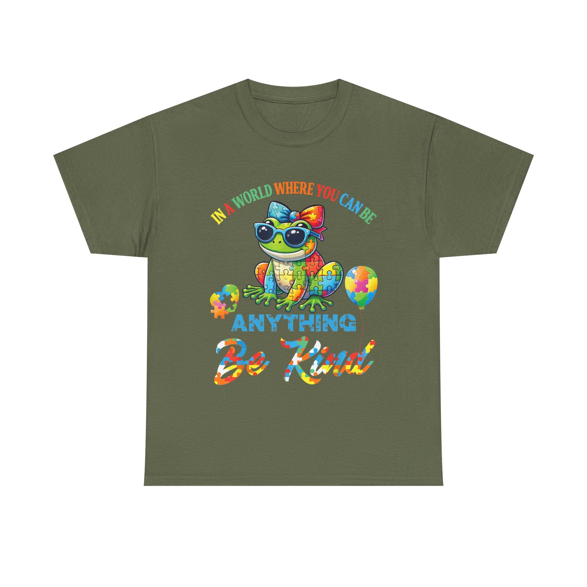 Be Kind Turtle T‑Shirt - A World Where You Can Be Anything Be Kind - Autism ADHD Tee Shirt