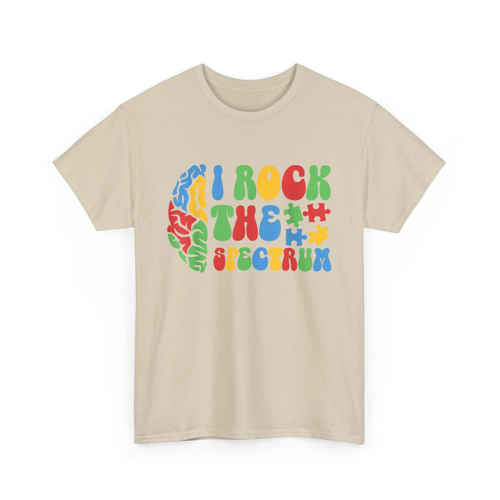 I Rock the Spectrum T-Shirt -  Colorful ADHD Aspergers ASD Autism Awareness Tee Shirt Gift