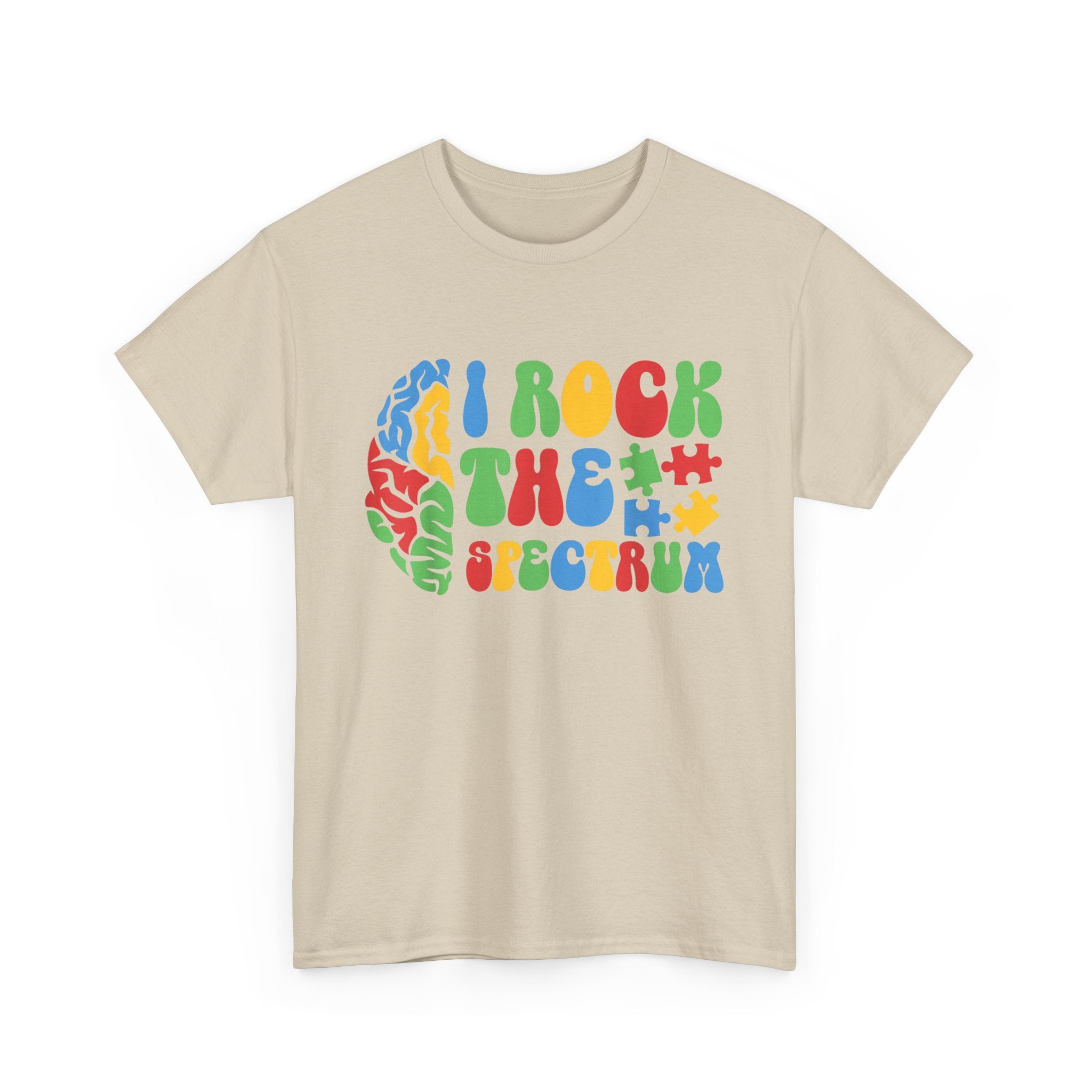 I Rock the Spectrum T-Shirt -  Colorful ADHD Aspergers ASD Autism Awareness Tee Shirt Gift