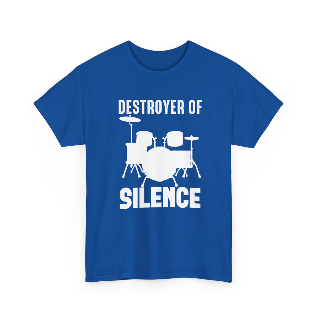 Drummer T-Shirt - Destroyer of Silence"- - Funny Drum Set Tee Shirt NEW