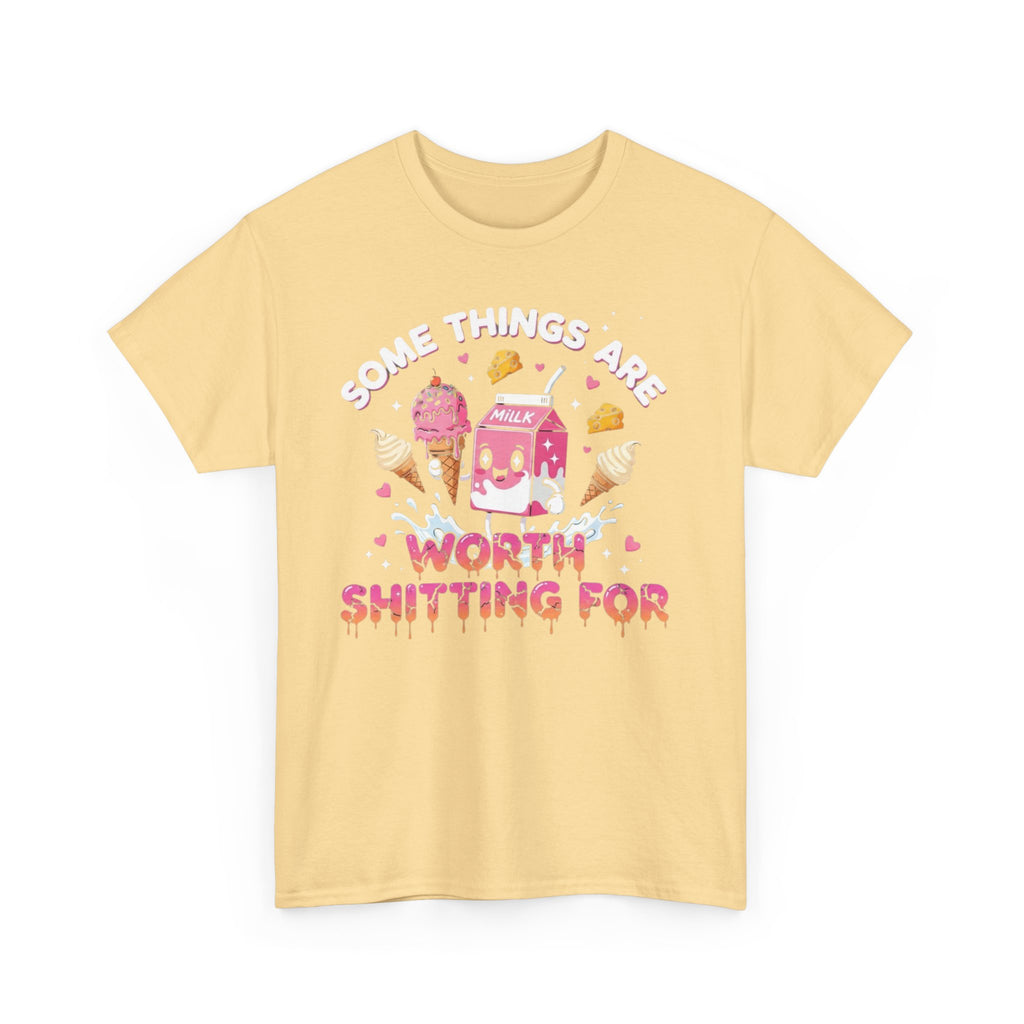 Funny T-Shirt - Some Things Are Worth Shitting For - IBS Gluten Intolerence Gift Tee Shirt