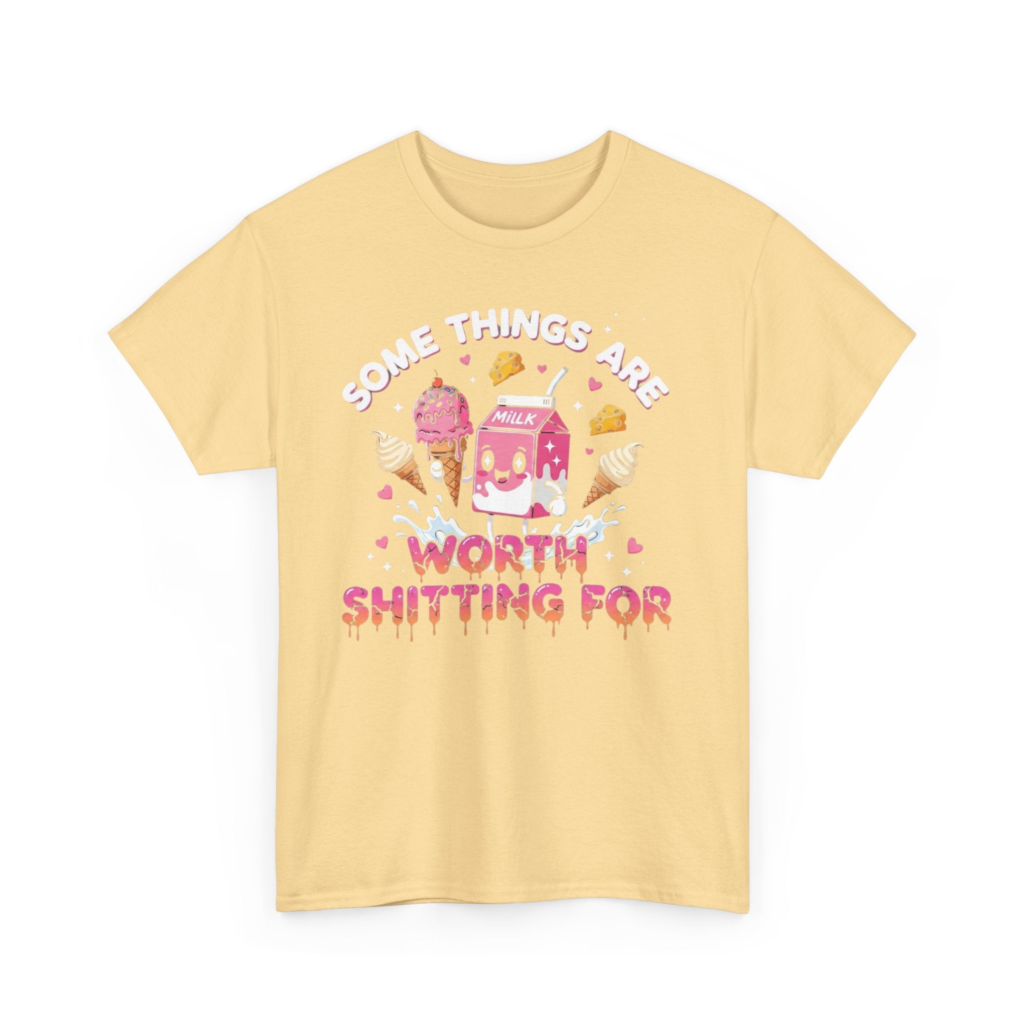 Funny T-Shirt - Some Things Are Worth Shitting For - IBS Gluten Intolerence Gift Tee Shirt