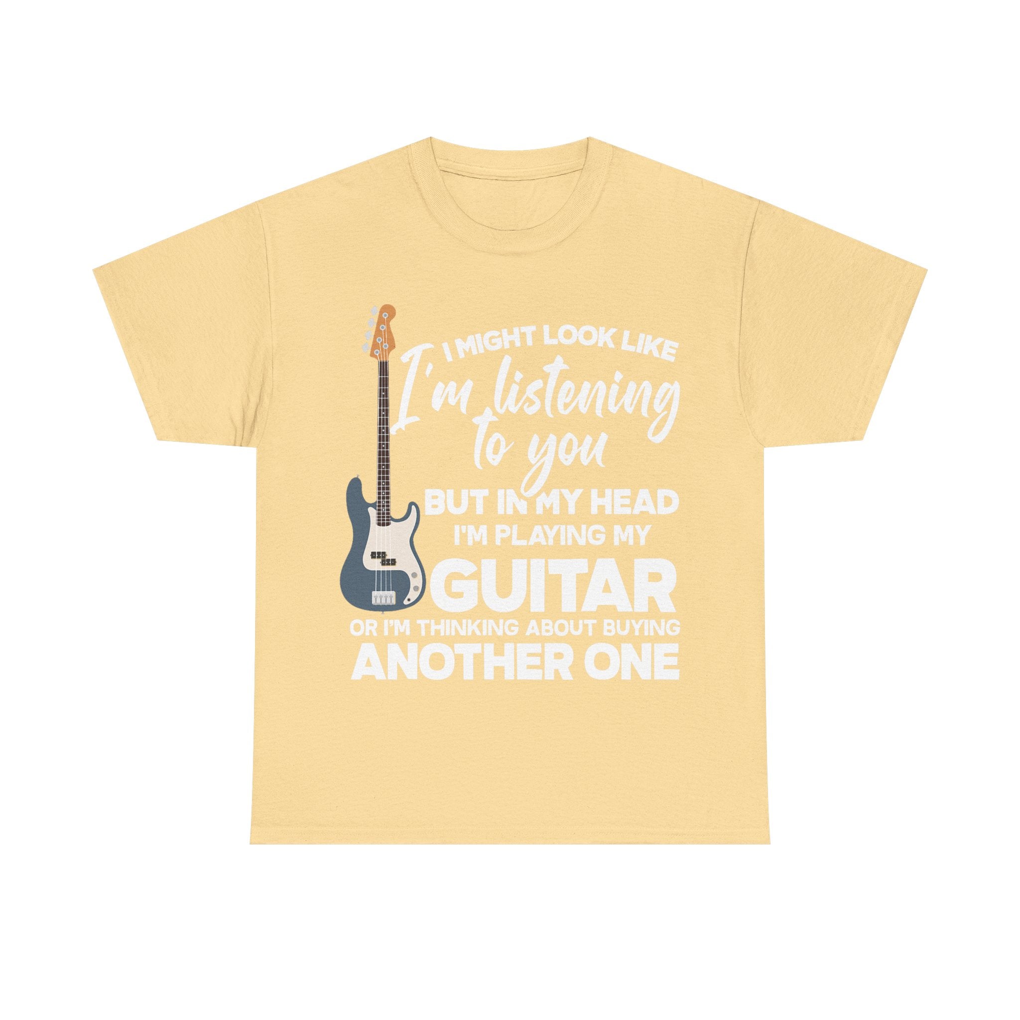 Guitar Lover T-Shirt - I Might Look Like I'm Listening to You - Funny Tee Shirt Gift for Guitarist